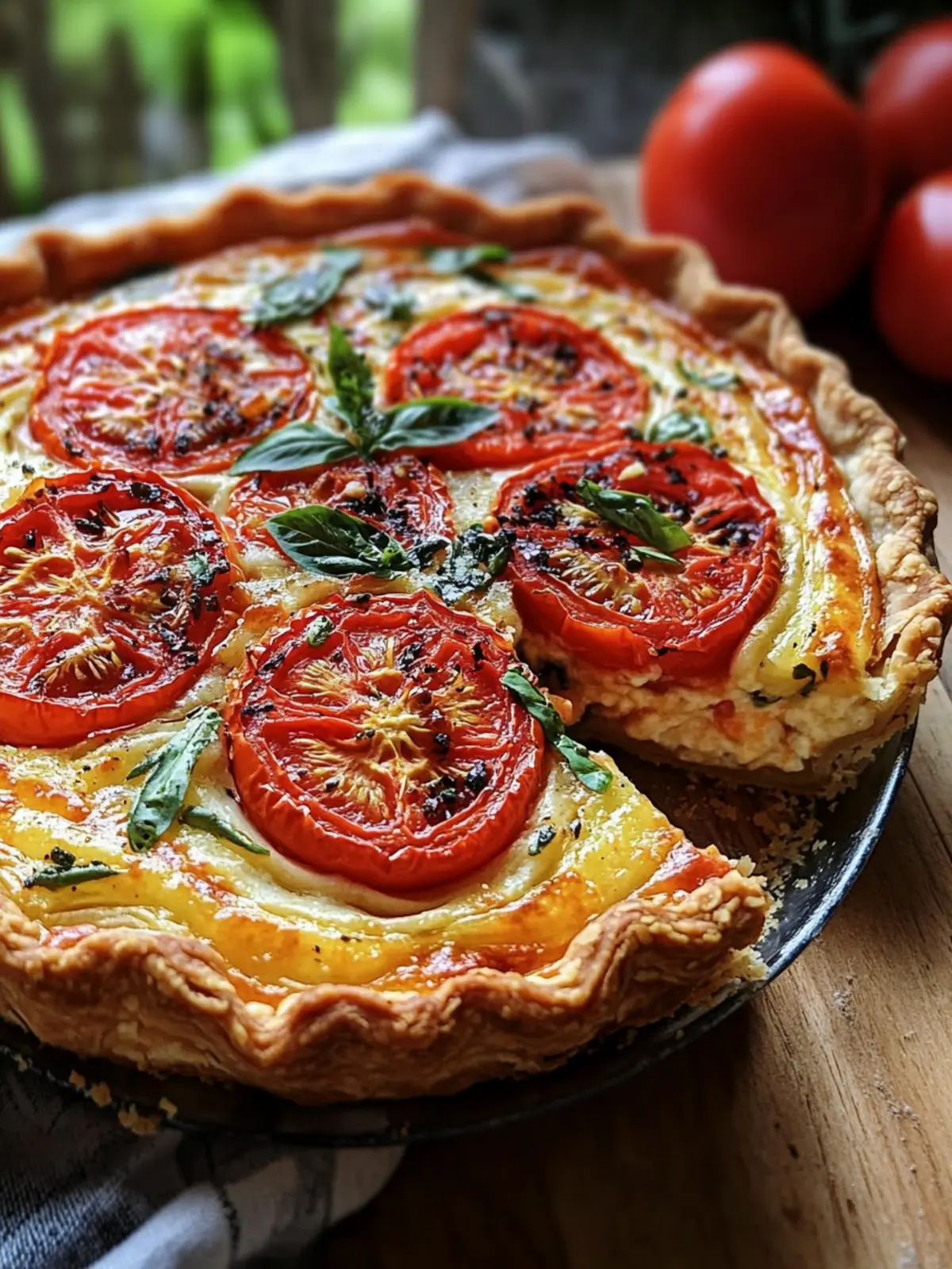 Savory Summer Tomato Pie with Creamy Cheese Delight 4 Tomato Pie