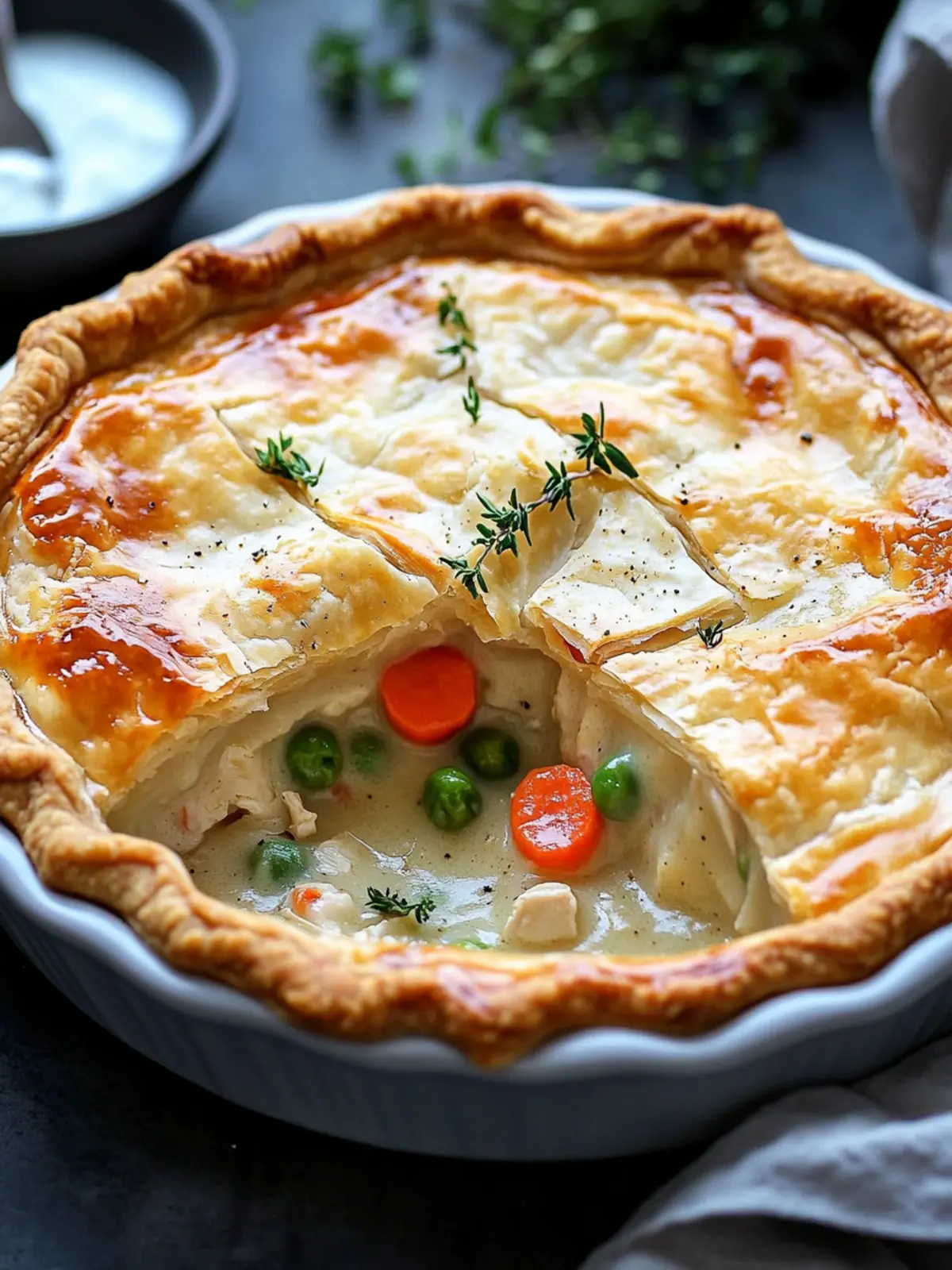 PI DAY BUTTERMILK CHICKEN POT PIE WITH FLAKY CRUST