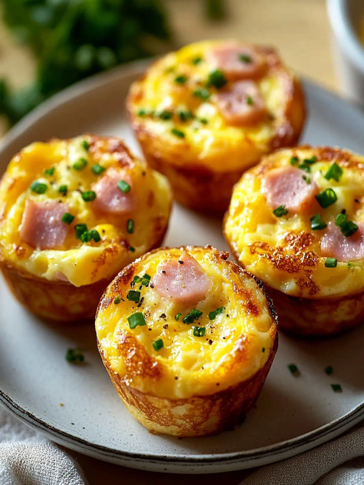 Mini Ham & Cheese Egg Muffins: Easy Bites for Breakfast Joy 3 Mini Ham & Cheese Egg Muffins