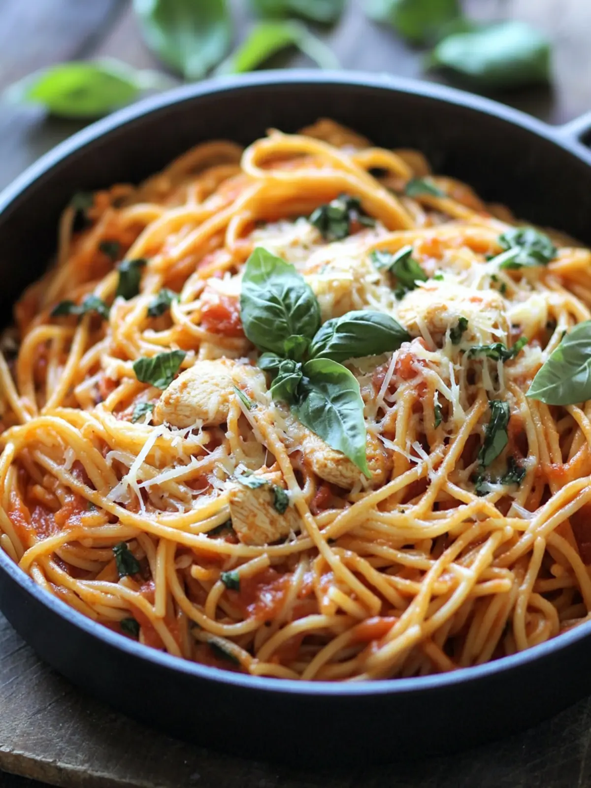 One Pot Chicken Parmesan Pasta