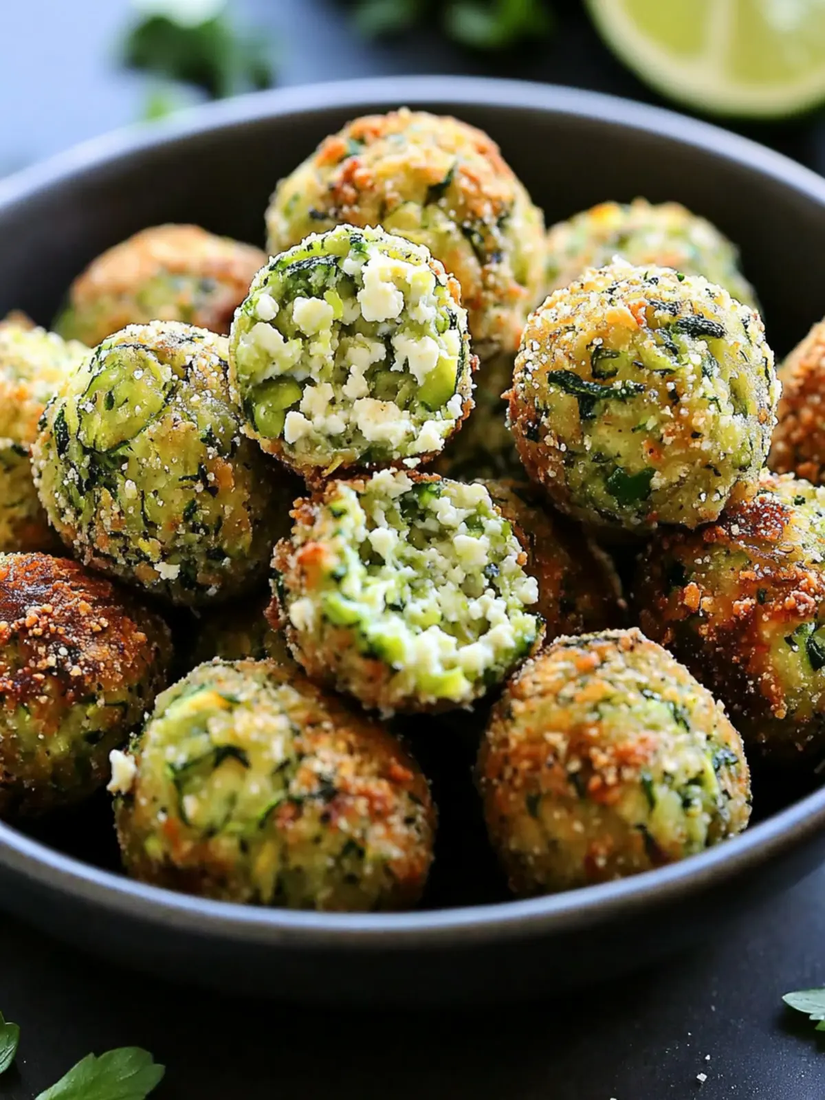 Crispy Zucchini Feta Balls: A Tasty Twist on Snack Time 3 Crispy Zucchini Feta Balls