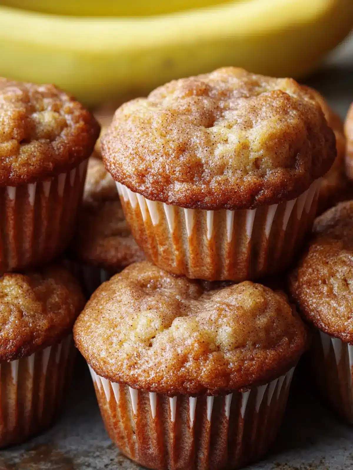 Soft Banana Cinnamon Muffins