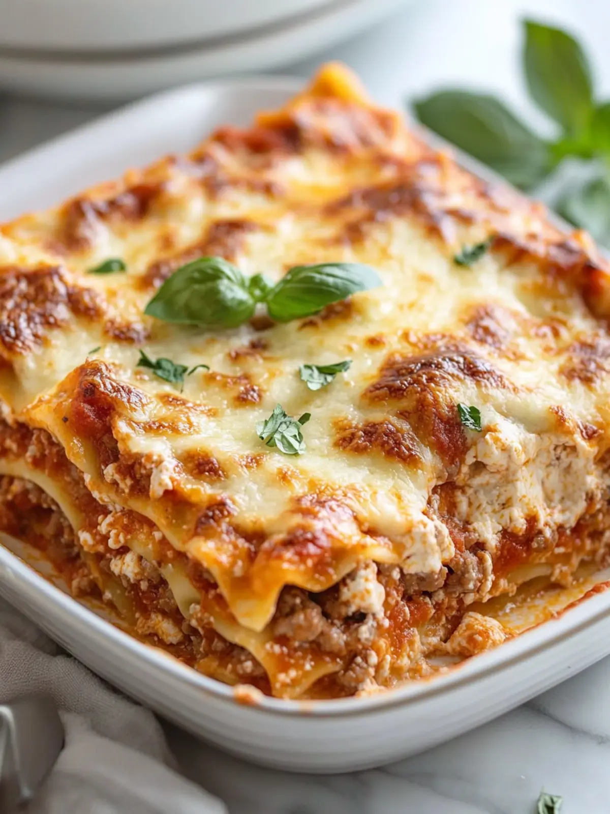 Creamy Dump-and-Bake 'Fakeout' Sausage Ricotta Lasagna