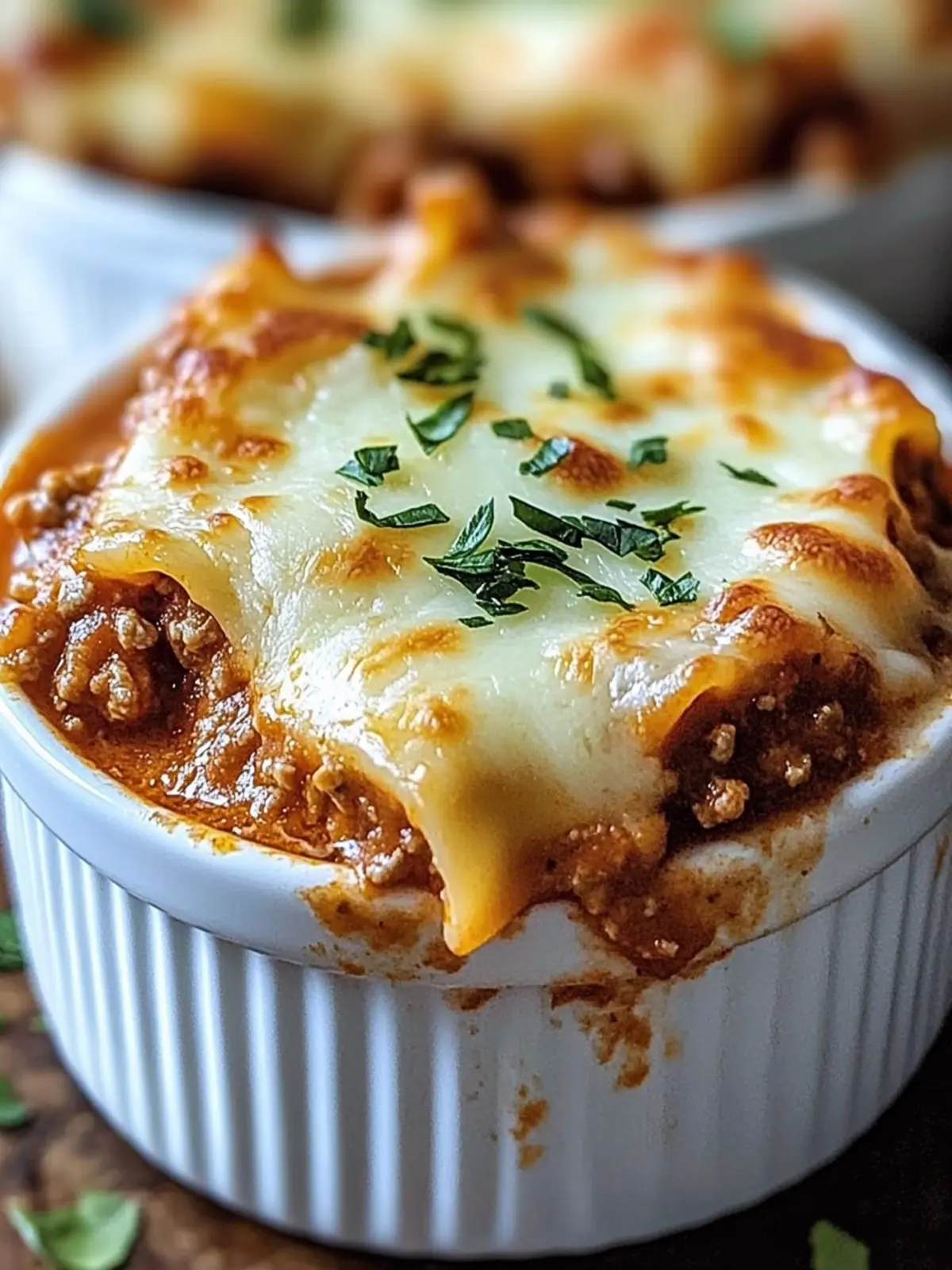 Rich and Comforting Crockpot Lasagna in a White Ramekin Delight 4 Rich and Comforting Crockpot Lasagna in a White Ramekin