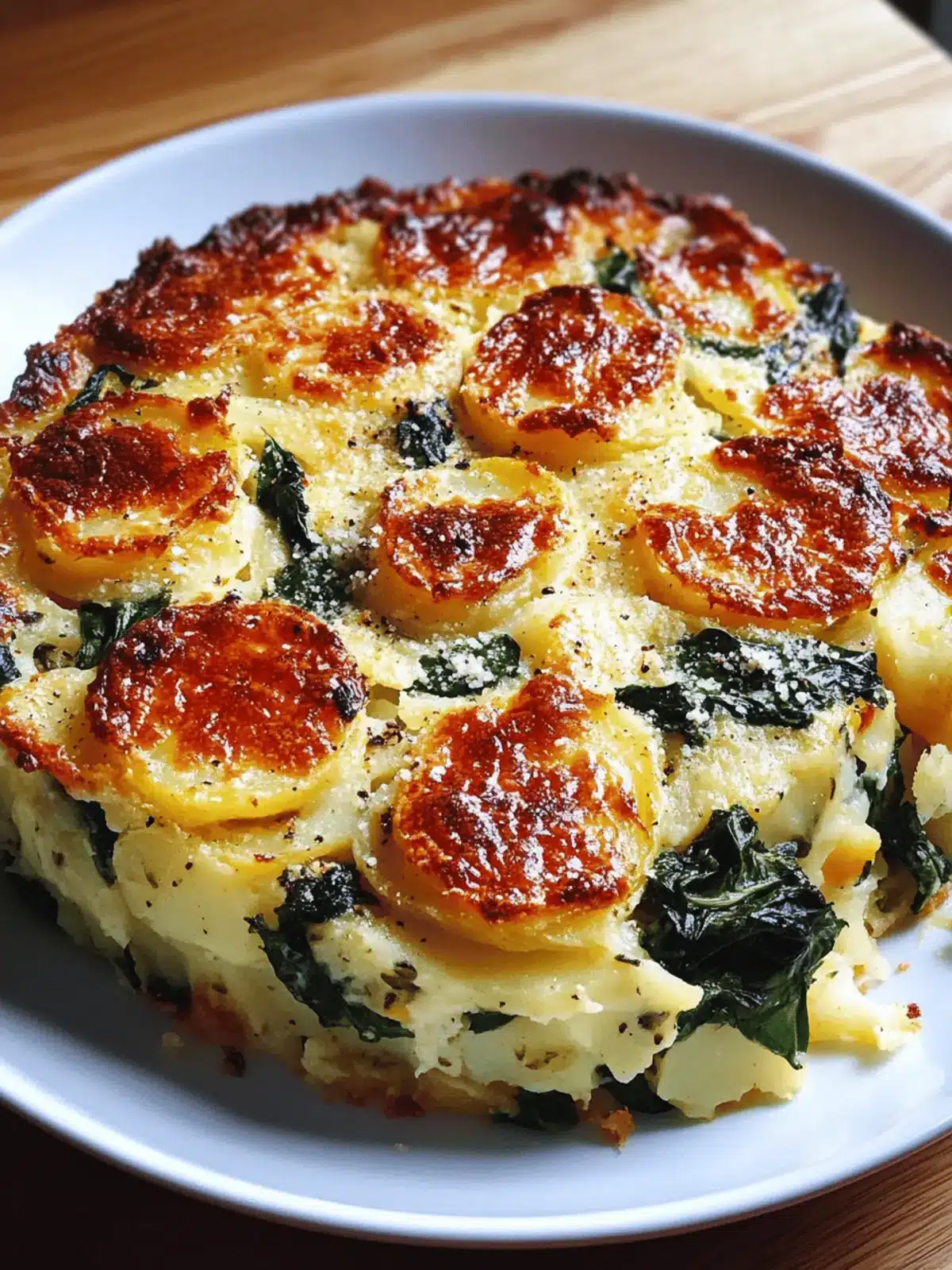 Baked Spinach & Parmesan Potato Pie for Cozy Family Nights 2 Baked Spinach & Parmesan Potato Pie