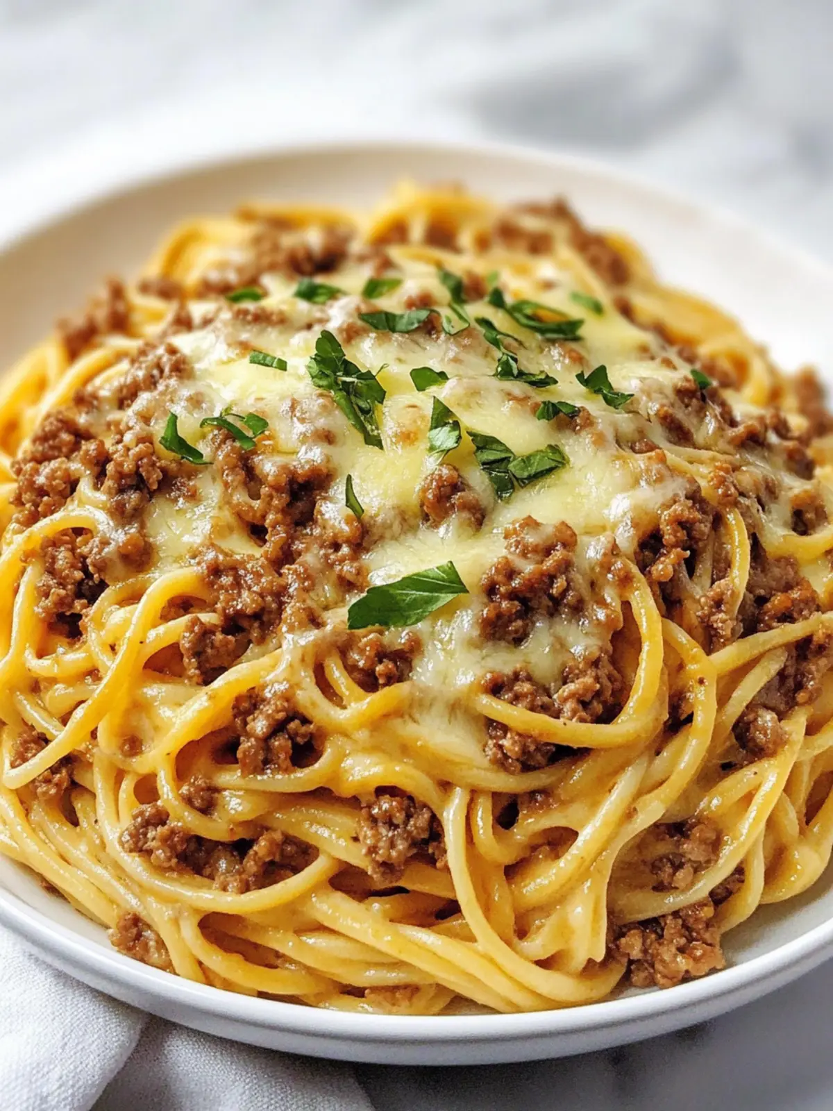 Cheesy Four-Cheese Ground Beef Linguine for Cozy Nights 3 Cheesy Four-Cheese Ground Beef Linguine