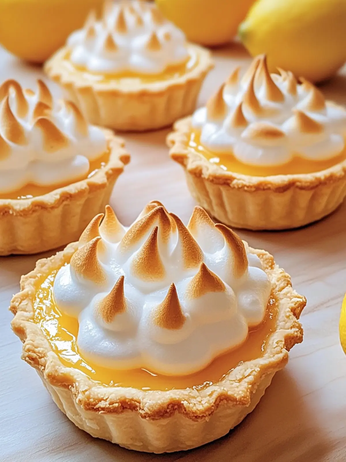 Irresistible Baby Lemon Impossible Pies with Toasted Meringue 2 BABY LEMON IMPOSSIBLE PIES WITH TOASTED MERINGUE TOPPING