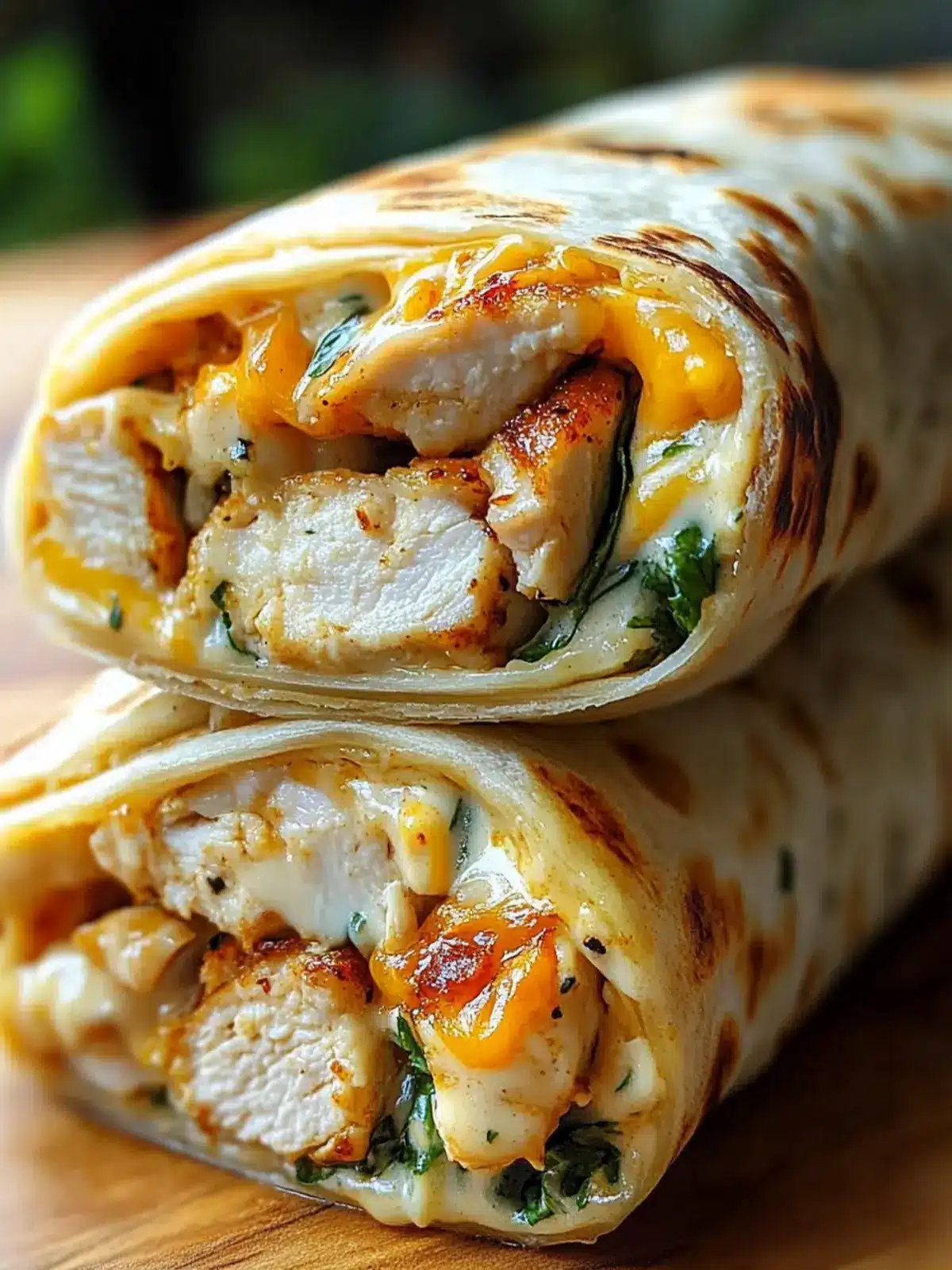 Irresistible Cheesy Garlic Chicken Wraps for Quick Dinner Delight 4 Cheesy Garlic Chicken Wraps