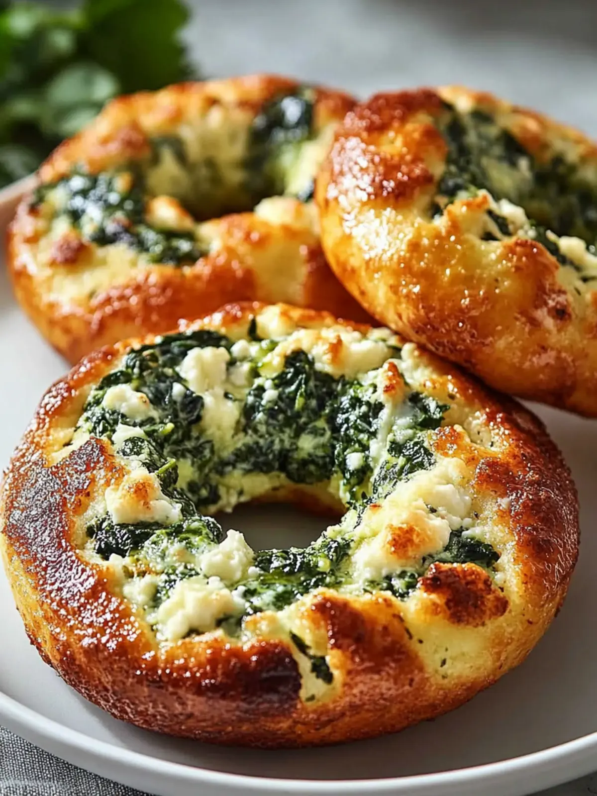 Keto Spinach Cottage Cheese Bagels