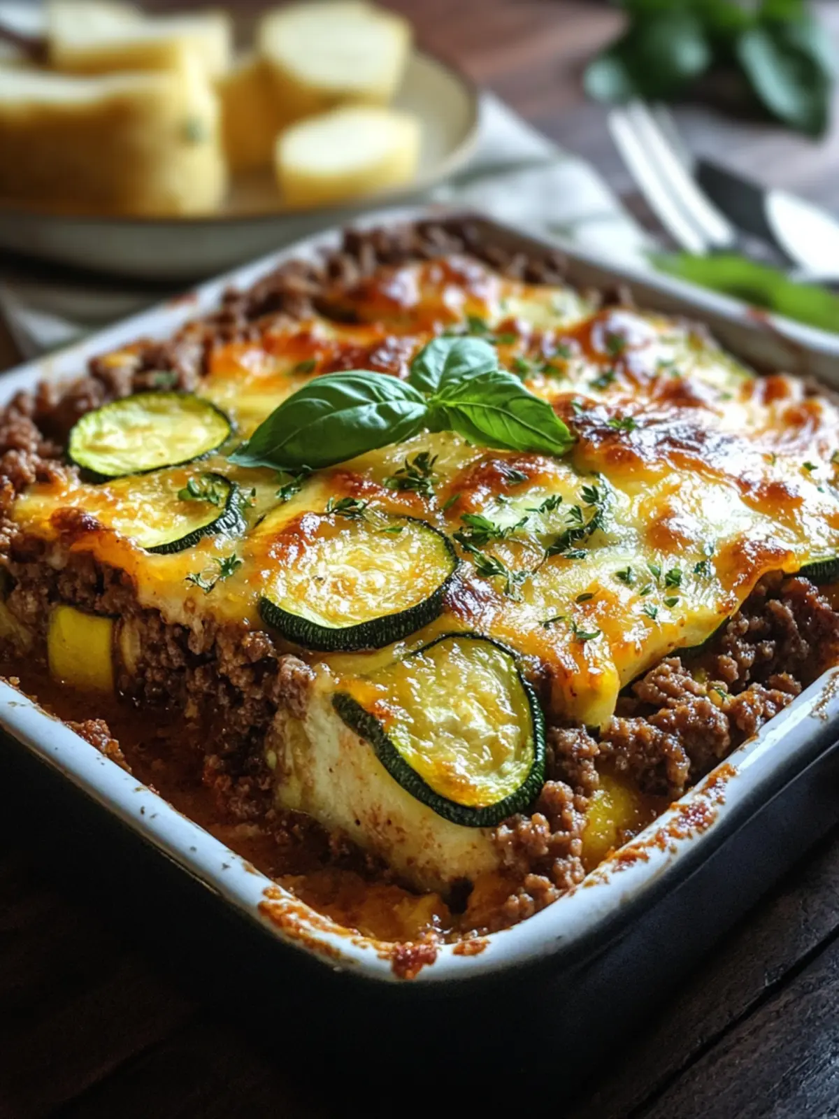 Beef & Zucchini Ground Bake