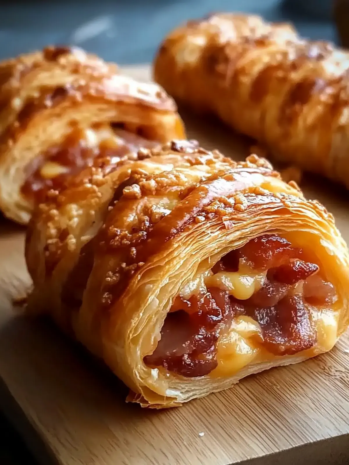 Bacon and Cheese Puff Pastry   Flaky, Cheesy, and Irresistible