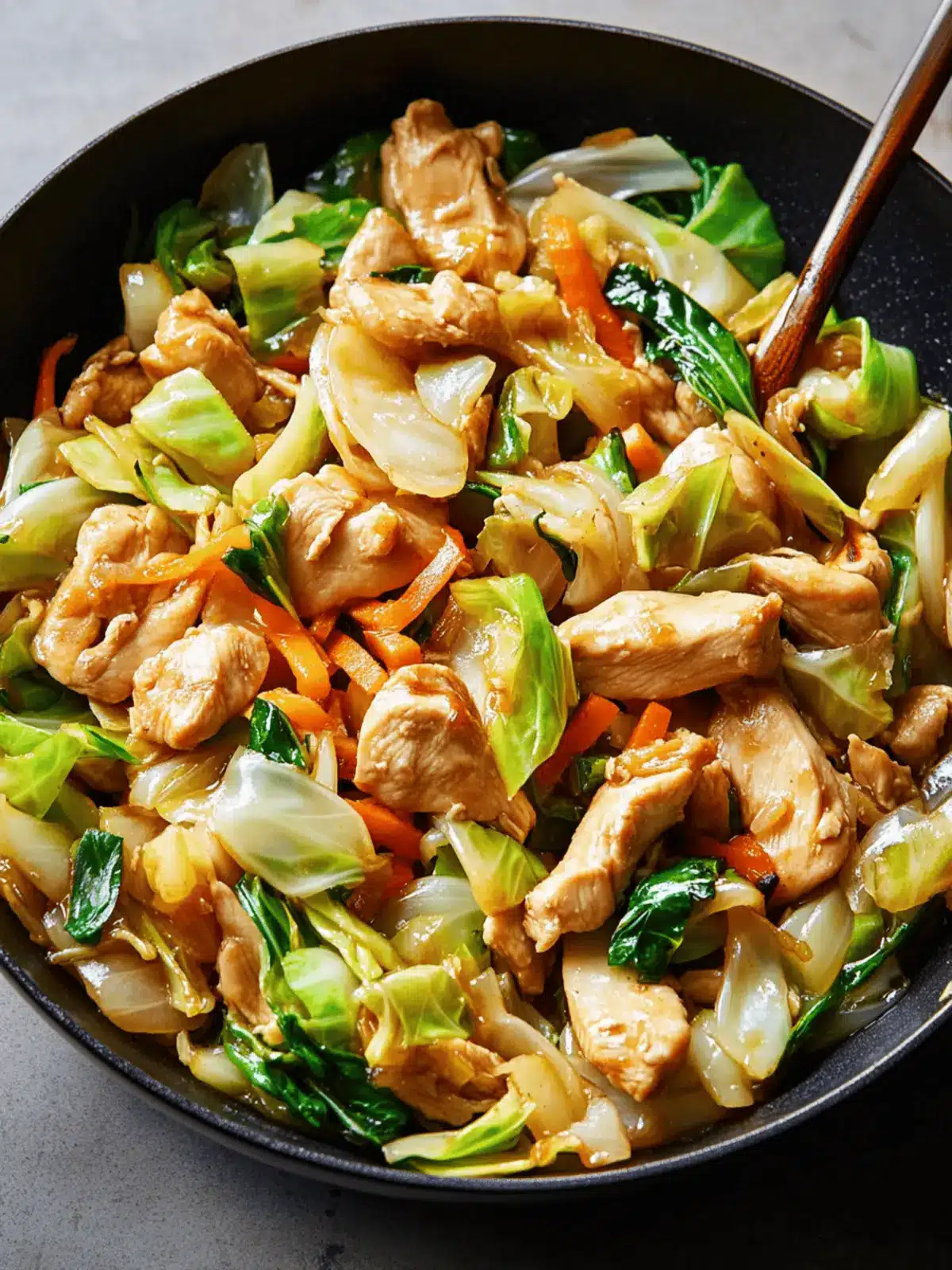 Tender and Juicy Chicken Stir Fry with Cabbage