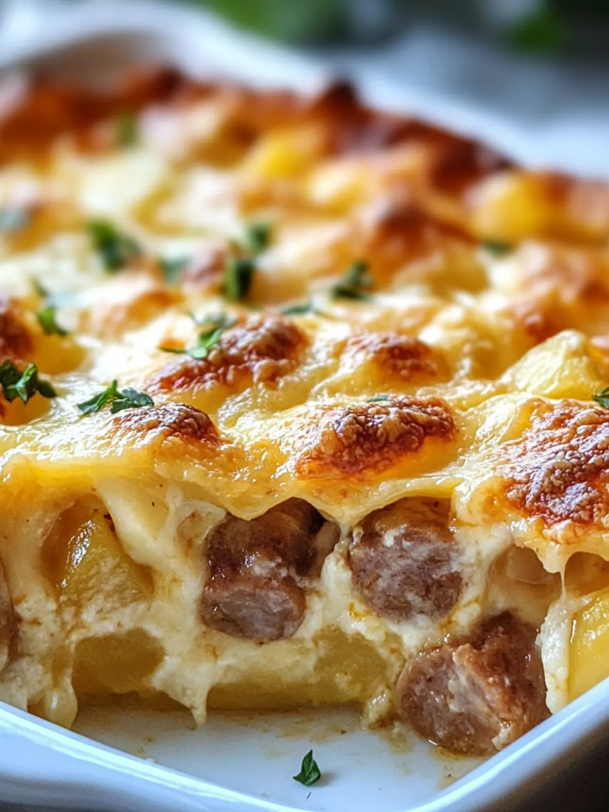 Cheesy Sausage and Potato Casserole for Cozy Nights 2 CHEESY SAUSAGE AND POTATO CASSEROLE