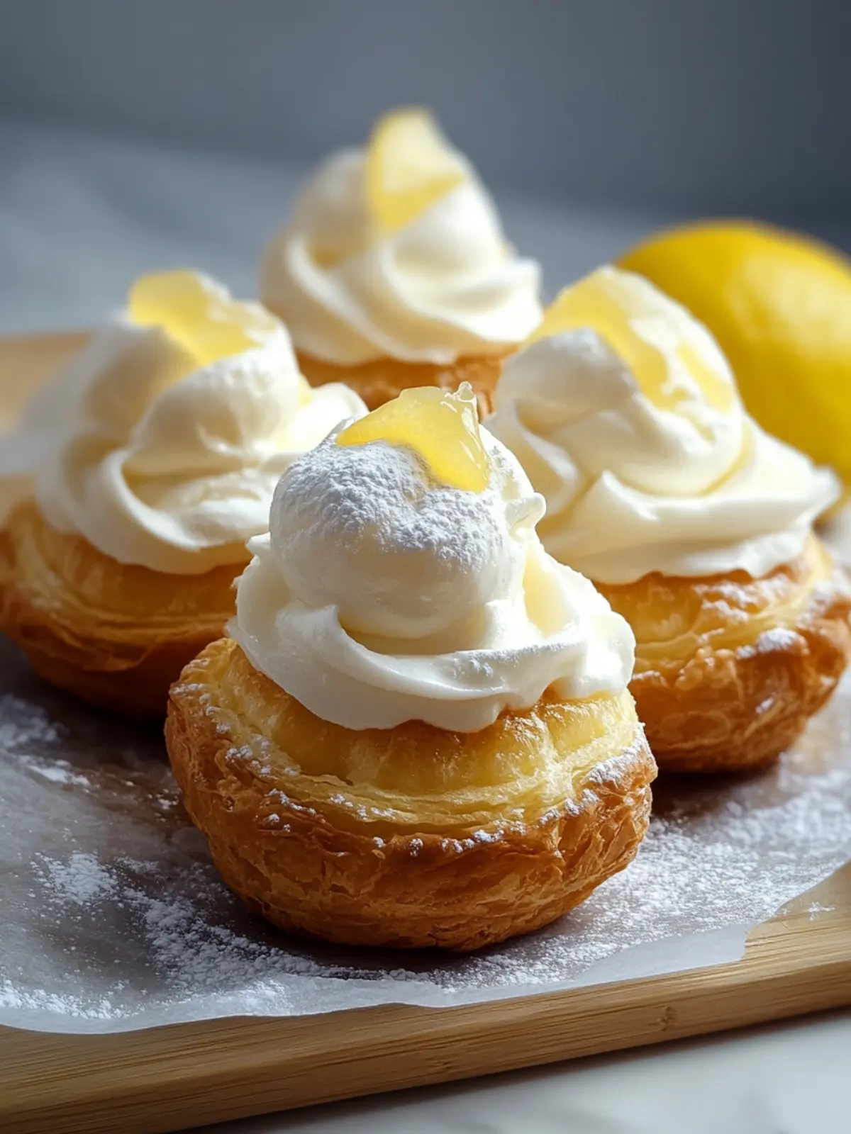Lemon Cream Puffs with Condensed Milk Filling for Pure Bliss 2 Lemon Cream Puffs with Condensed Milk Filling