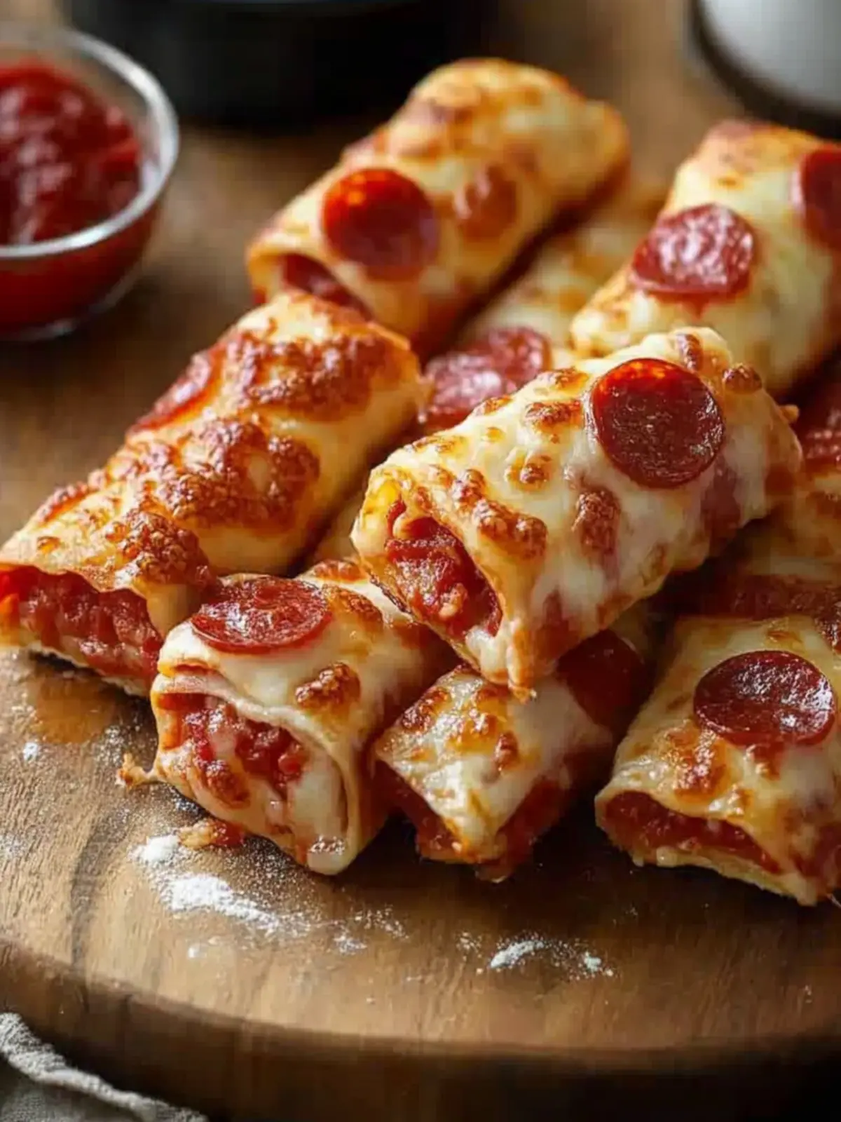 Cheesy Pepperoni Pizza Roll Ups