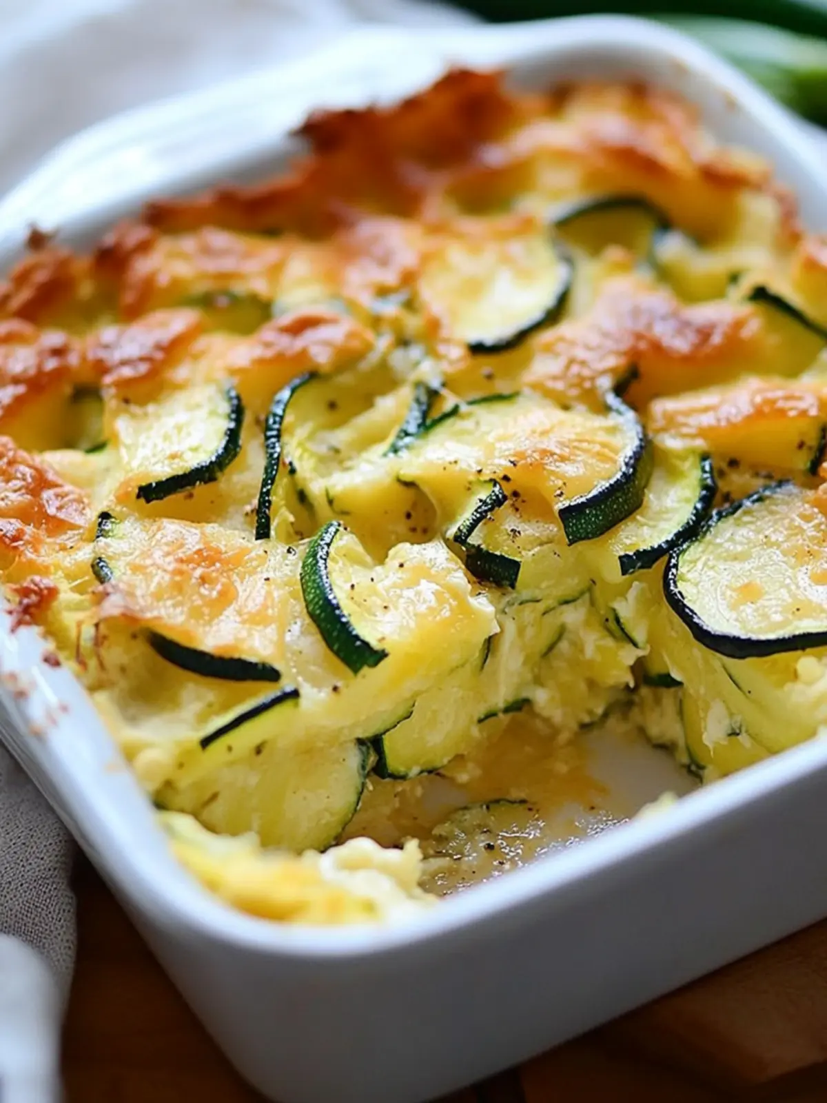Irresistible Cheesy Baked Zucchini Casserole for Comfort Food Lovers 3 Cheesy Baked Zucchini Casserole