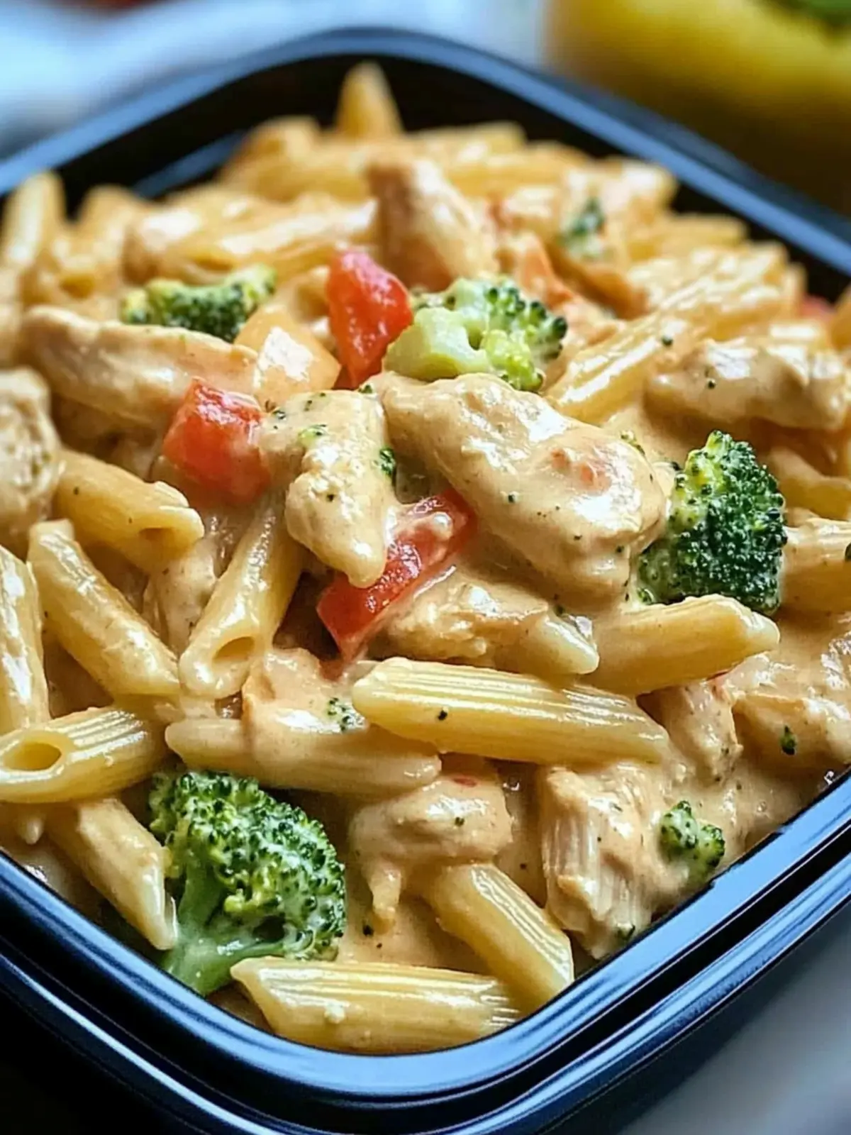 Creamy Chicken Penne Pasta with Broccoli & Peppers