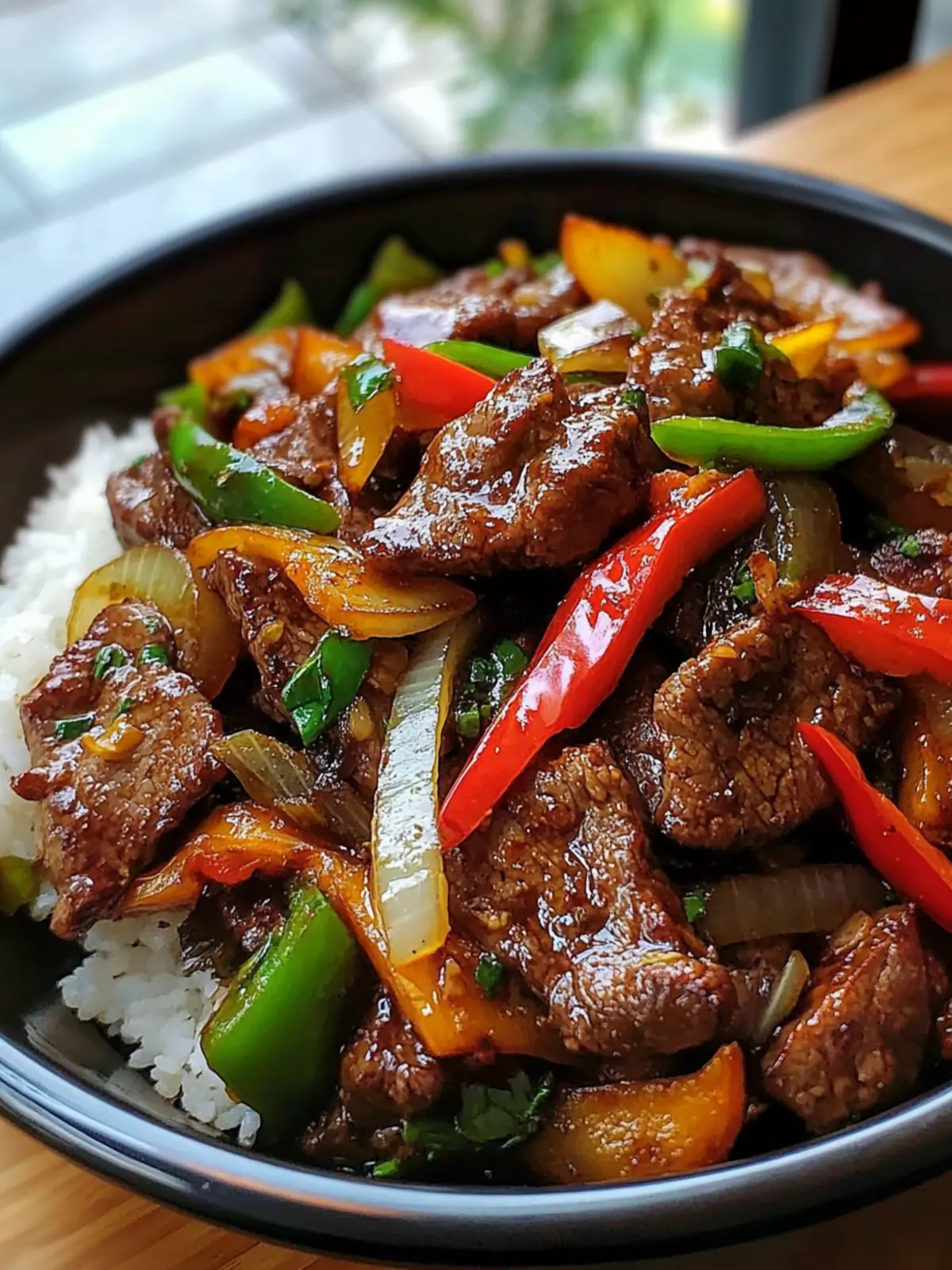 Sizzling Chinese Pepper Steak with Onions