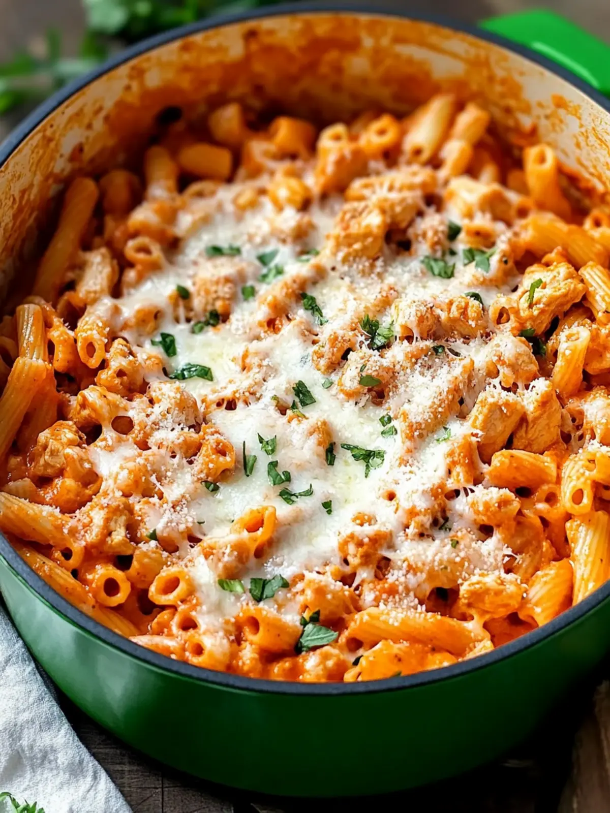 One Pot Chicken Parmesan Pasta