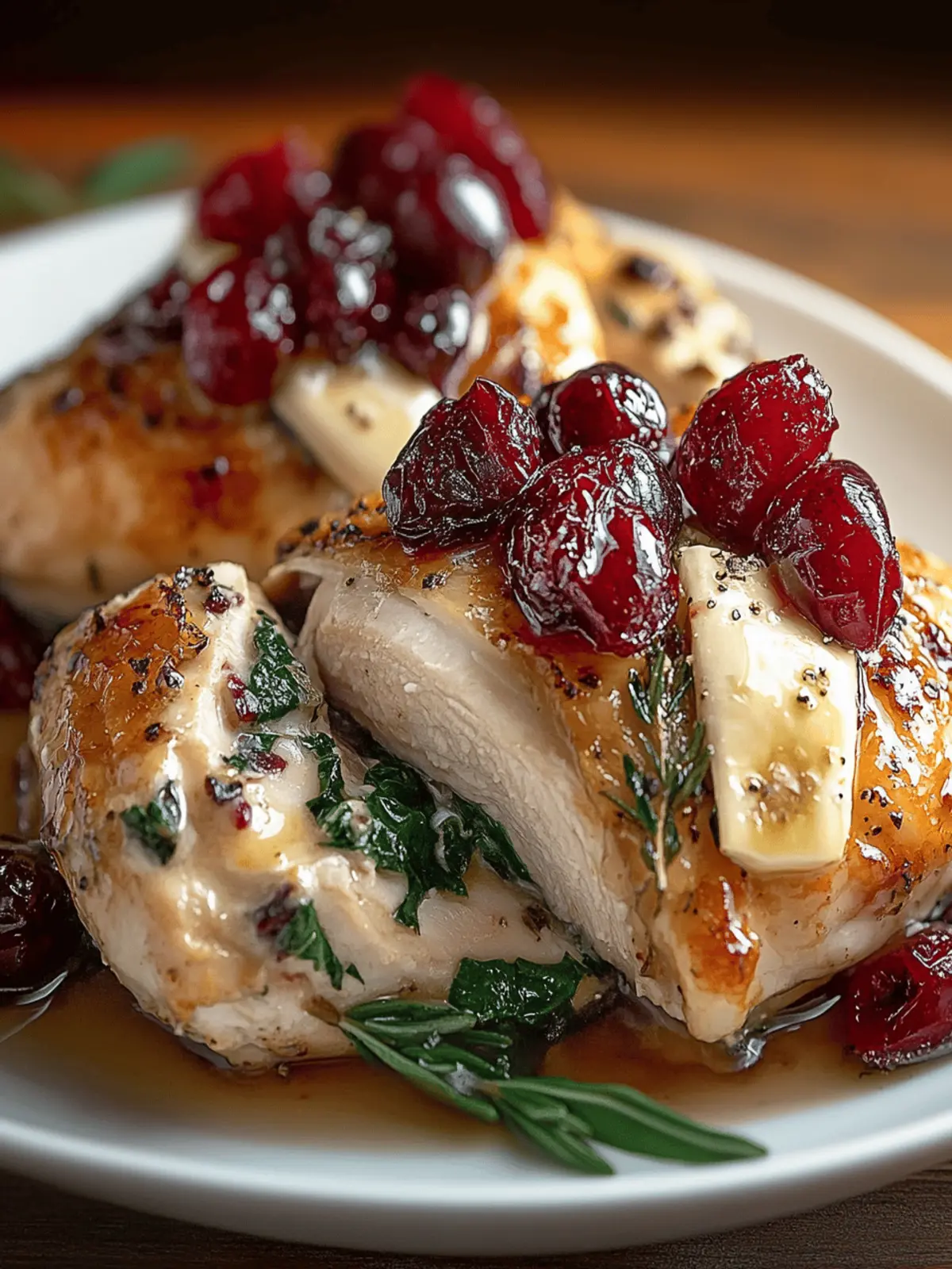 Cranberry & Spinach Stuffed Chicken with Brie for Cozy Dinners 3 Cranberry & Spinach Stuffed Chicken with Brie