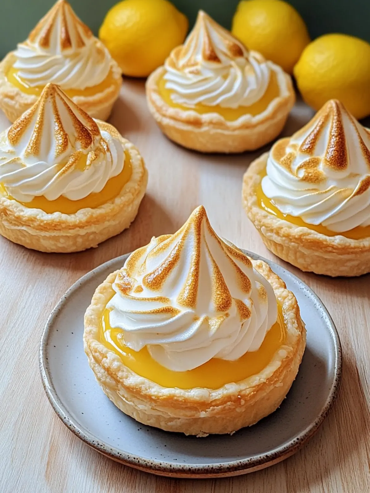Irresistible Baby Lemon Impossible Pies with Toasted Meringue 3 BABY LEMON IMPOSSIBLE PIES WITH TOASTED MERINGUE TOPPING