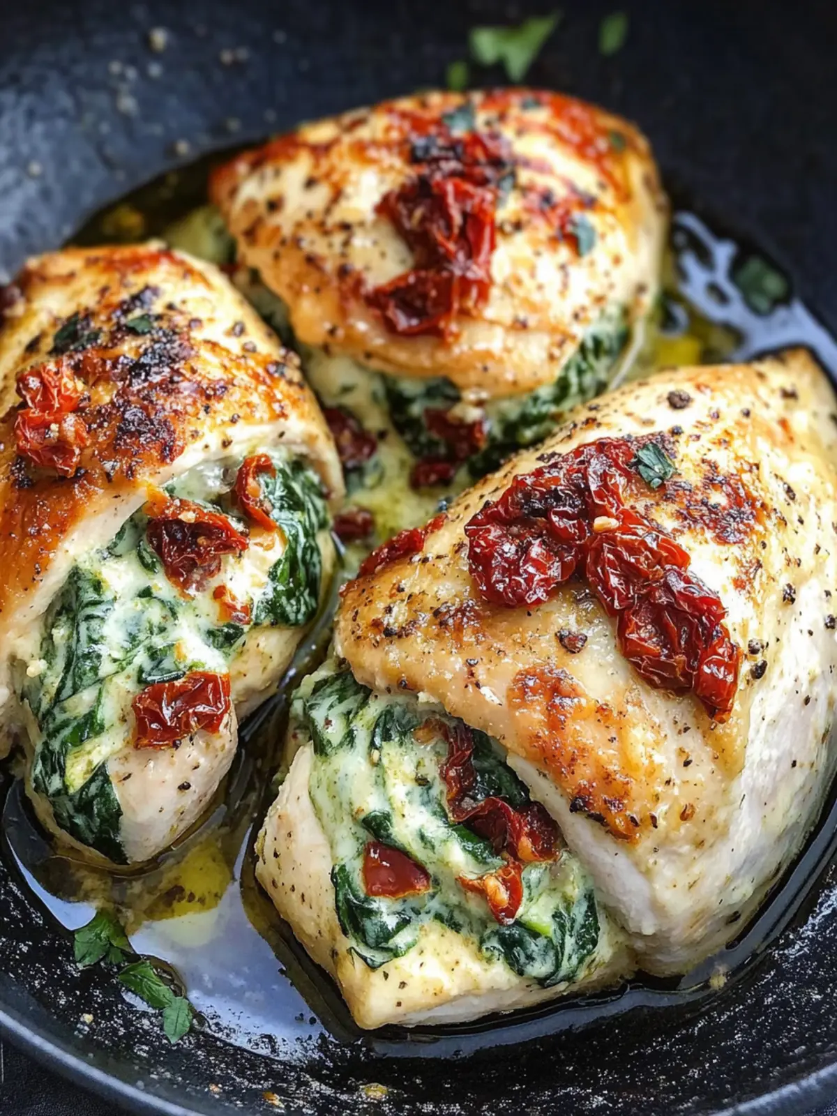 Creamy Spinach and Sun-dried Tomato Stuffed Chicken Magic 2 Creamy Spinach and Sun-dried Tomato Stuffed Chicken