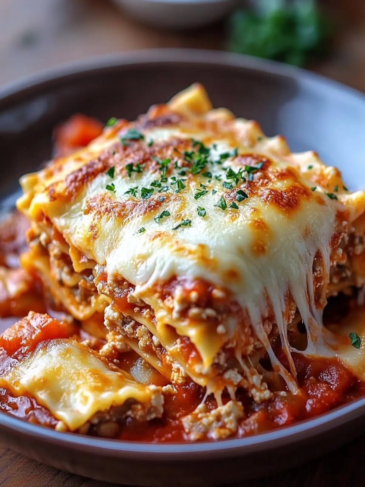 CROCKPOT RAVIOLI LASAGNA WITH CHEESE DRESSING