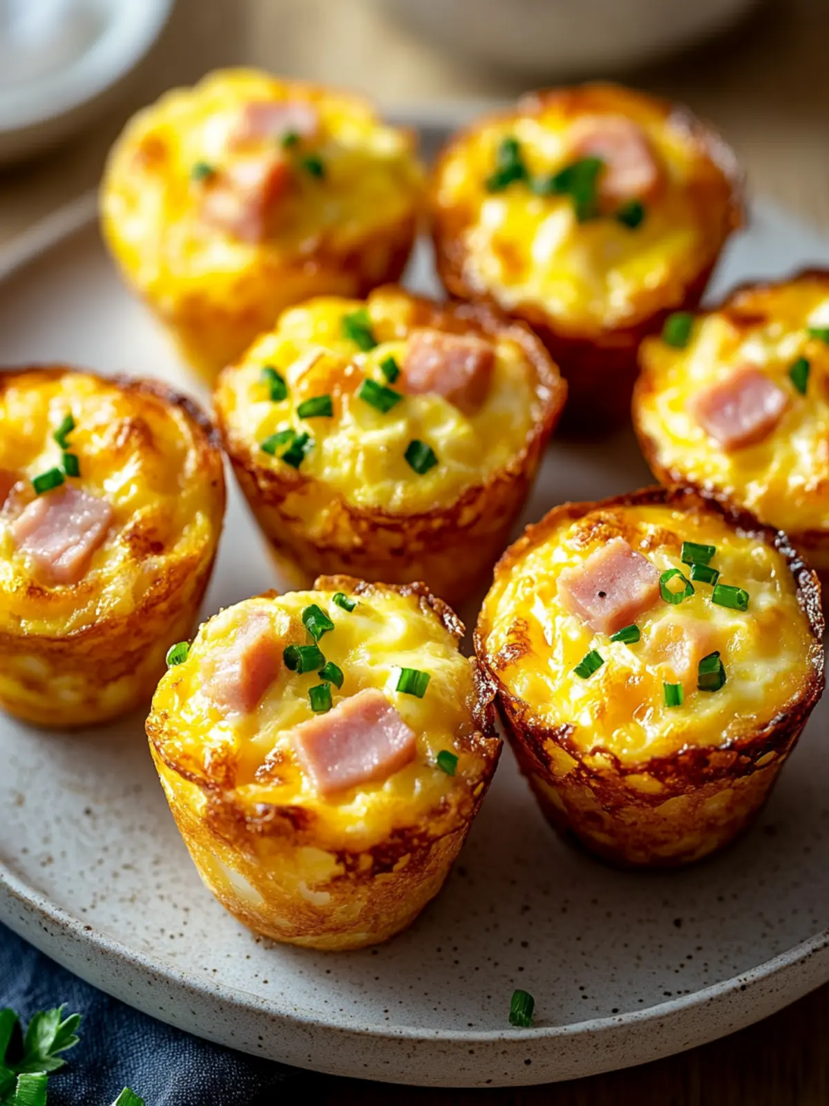 Mini Ham & Cheese Egg Muffins: Easy Bites for Breakfast Joy 4 Mini Ham & Cheese Egg Muffins