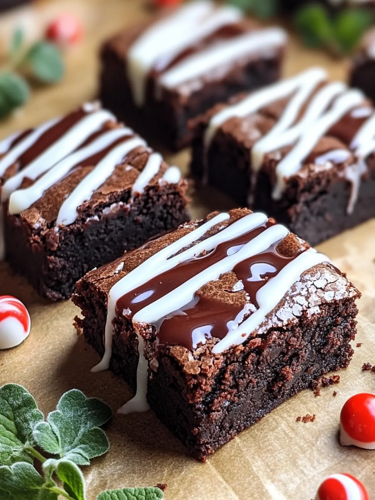 ST. PATRICK S DAY PEPPERMINT PATTY BROWNIES WITH FUDGE DRIZZLE