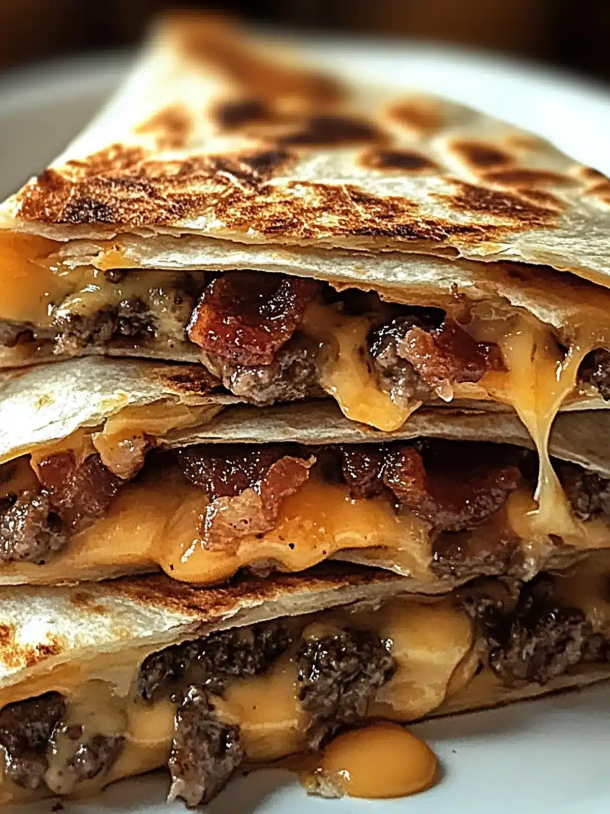 Maple Bacon Cheeseburger Bomb Quesadillas You'll Crave 3 Maple Bacon Cheeseburger Bomb Quesadillas