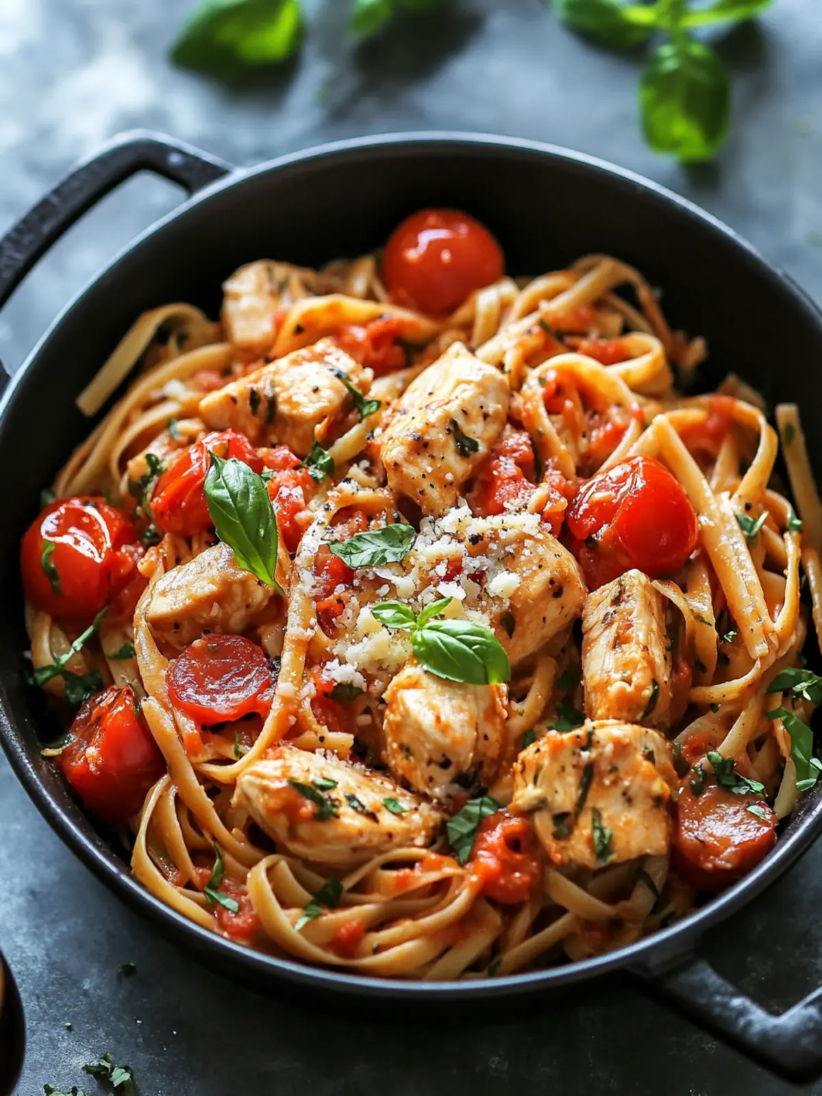 One Pot Chicken Parmesan Pasta