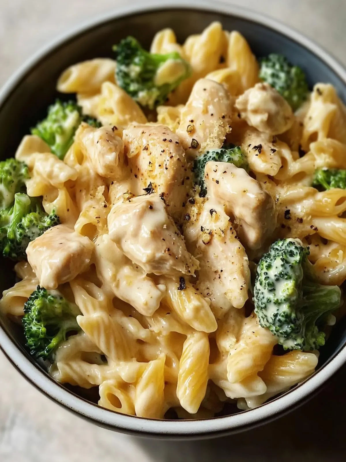 Cheesy Garlic Chicken Pasta with Broccoli Epic Weeknight Comfort 3 Cheesy Garlic Chicken Pasta with Broccoli Weeknight Comfort Bowl