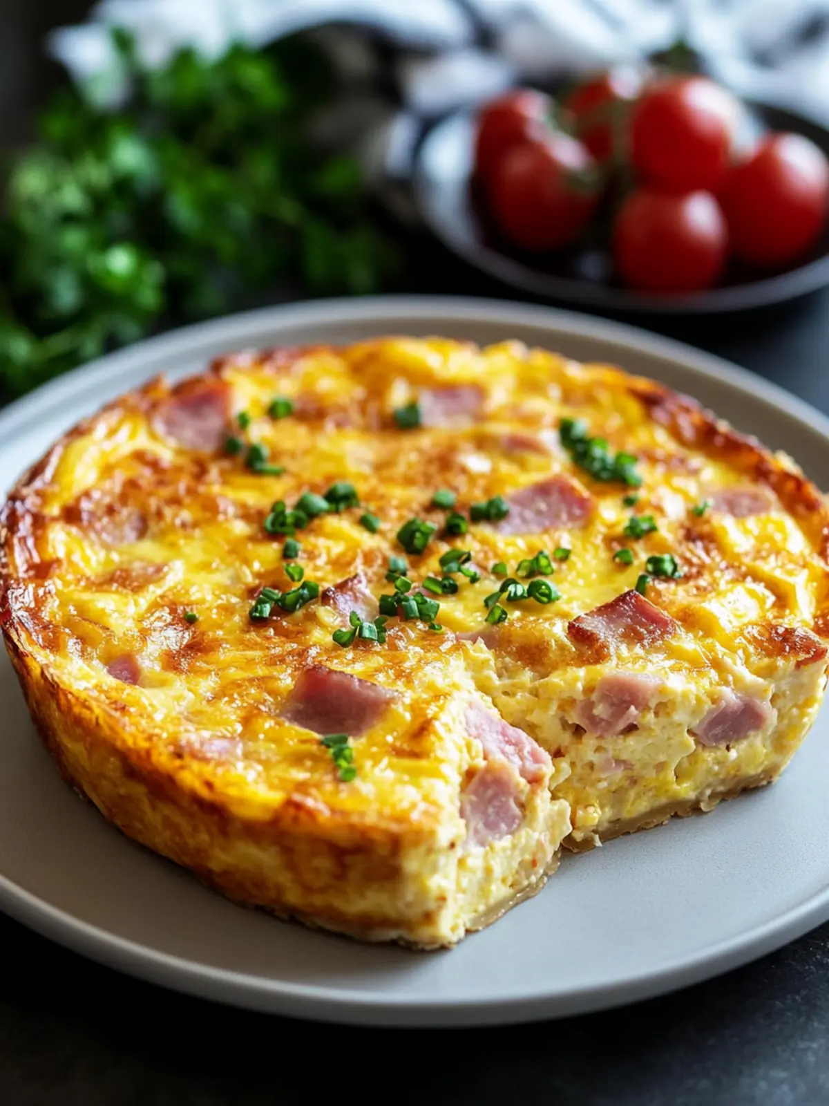 Crustless Quiche Loaded with Ham and Cheese Cozy Bliss Awaits 4 Crustless Quiche Loaded with Ham and Cheese Cozy, Cheesy Comfort in Every Bite