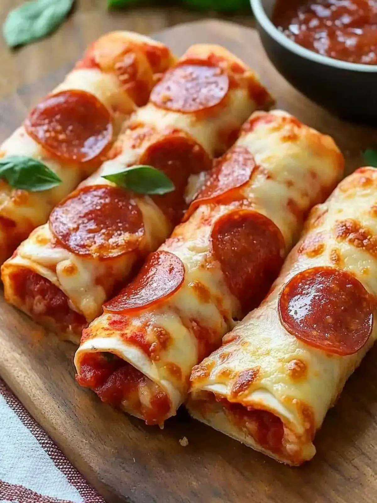 Cheesy Pepperoni Pizza Roll Ups