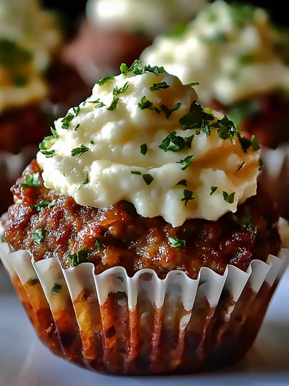 Meatloaf Cupcakes with Whipped Potato Topping Your New Comfort Classic 4 Meatloaf Cupcakes with Whipped Potato Topping