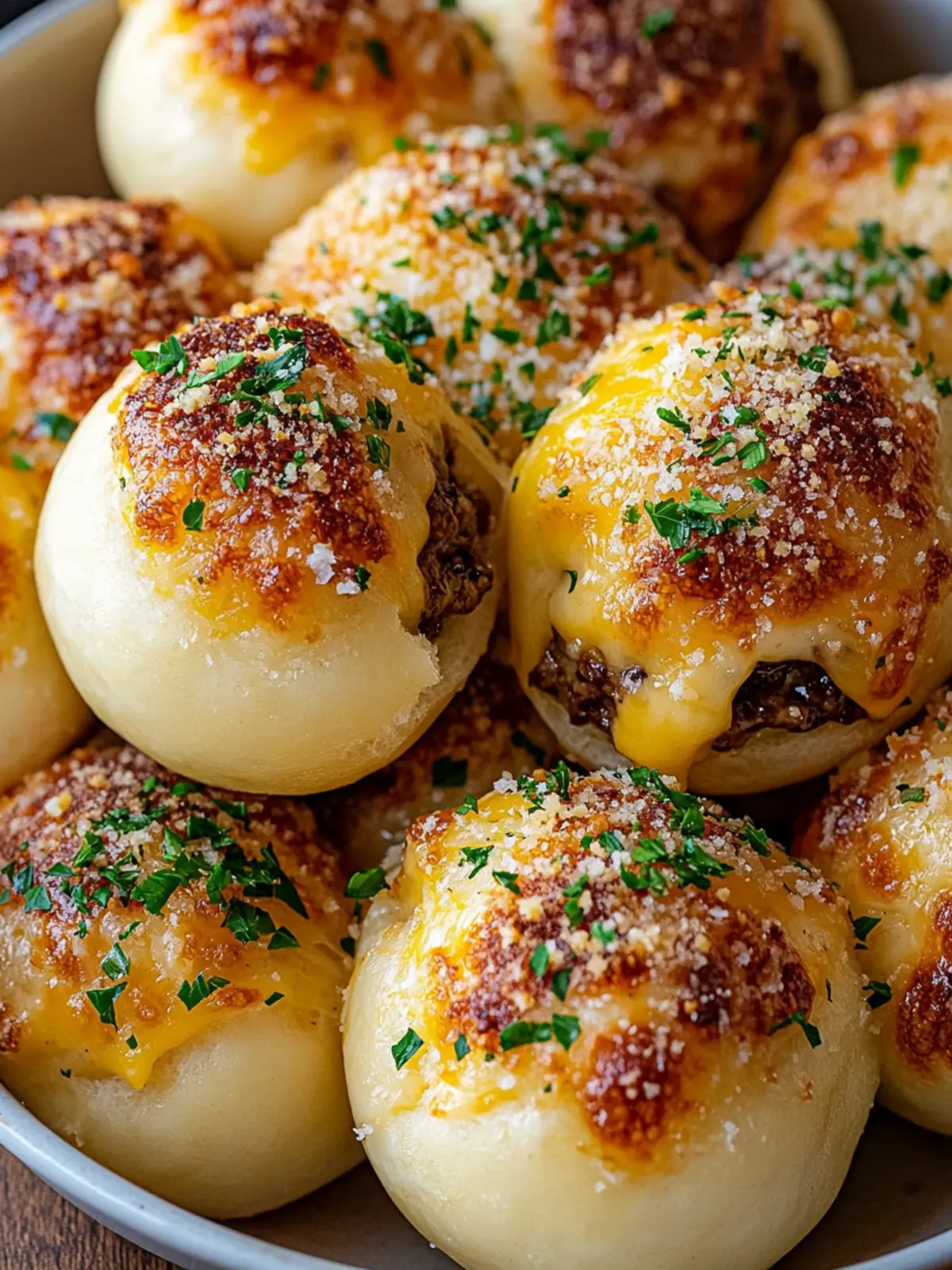 Garlic Parmesan Cheeseburger Bombs: Your New Family Favorite 3 Garlic Parmesan Cheeseburger Bombs
