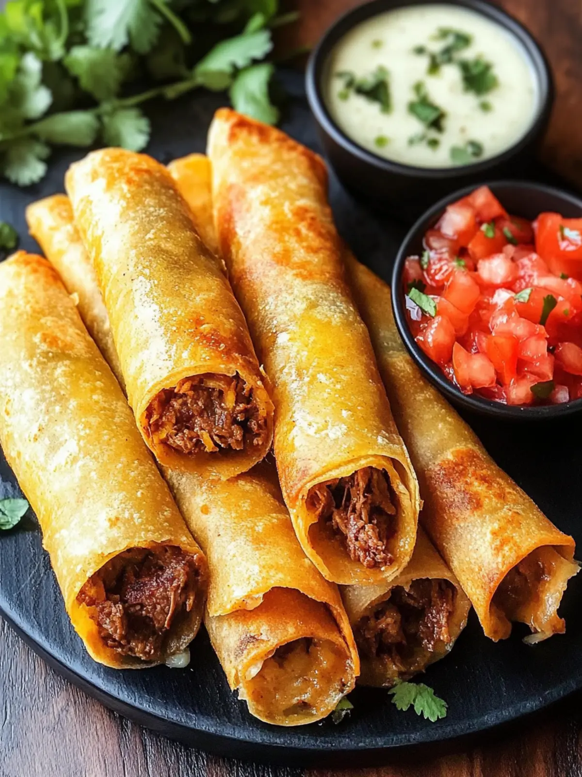 Beef Taquitos: Crispy and Deliciously Homemade Treats 3 beef taquitos