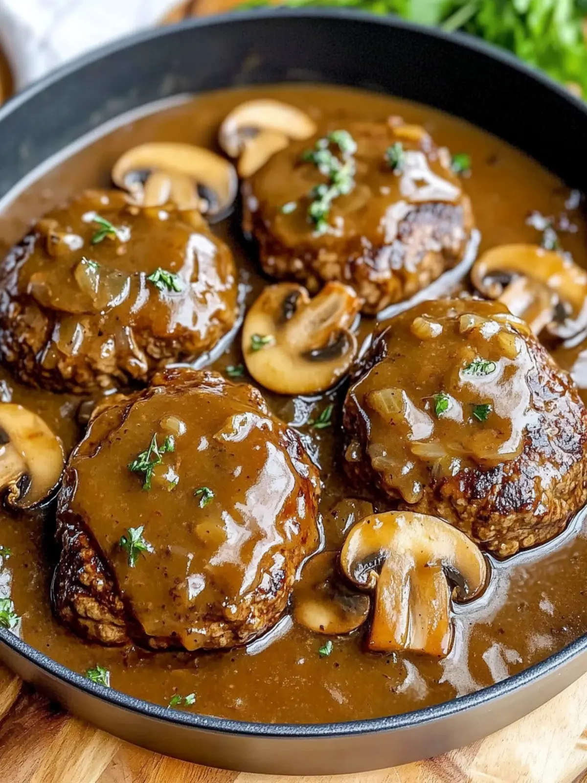 Salisbury Steak with Mushroom Onion Gravy