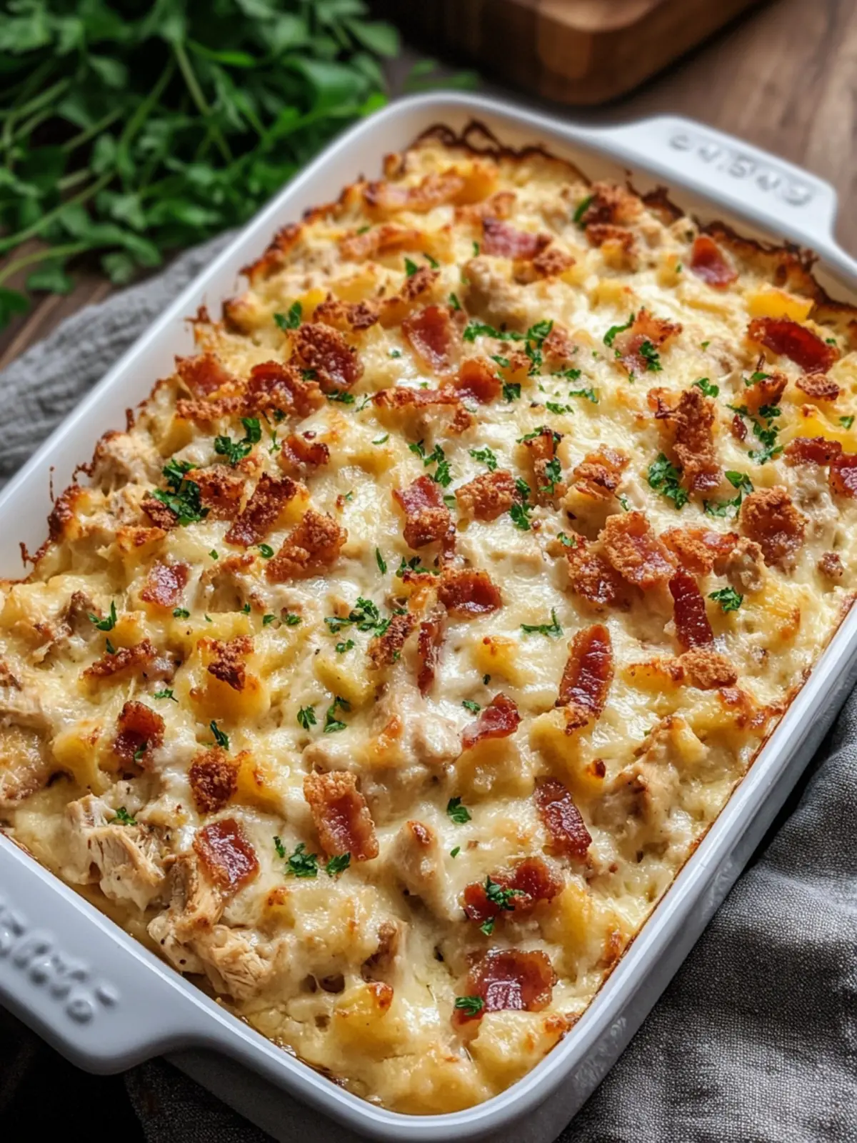 Chicken Bacon Ranch Casserole!