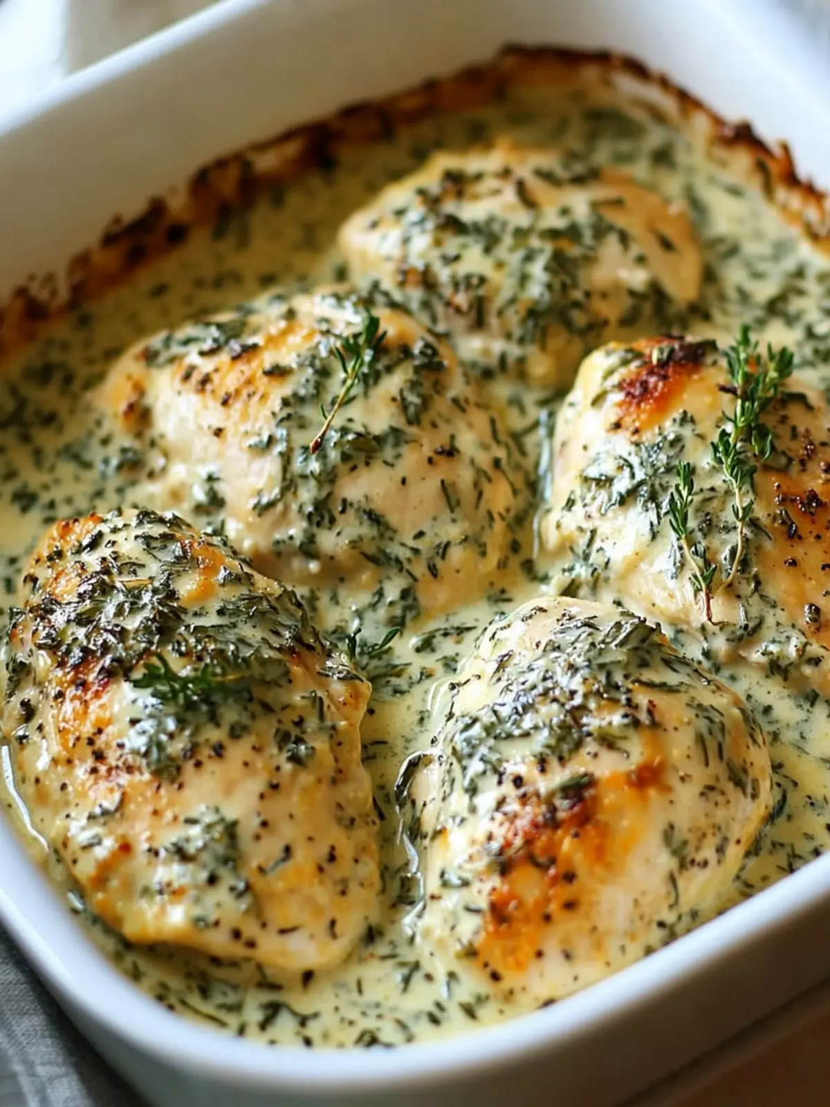Creamy Herb Chicken Bake: A Low-Carb Family Delight 3 Creamy Herb Chicken Bake (Low-Carb & Family-Friendly)