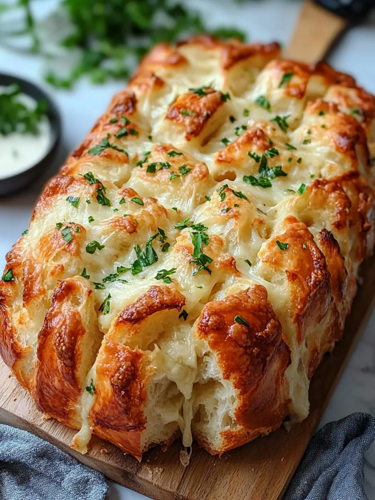 Cheesy Garlic Pull Apart Bread That Melts in Your Mouth 2 Cheesy Garlic Pull Apart Bread -