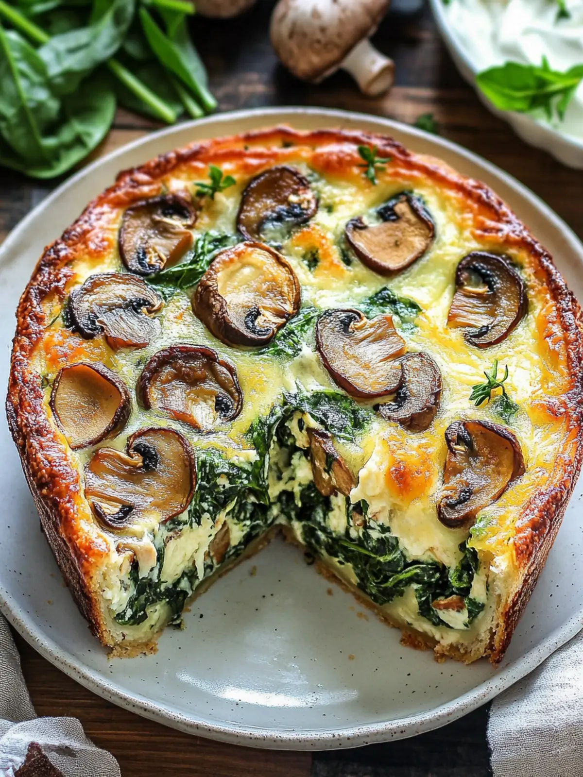 Mushroom, Spinach & Cheese Baked Delight for Cozy Nights 3 Mushroom, Spinach & Cheese Baked