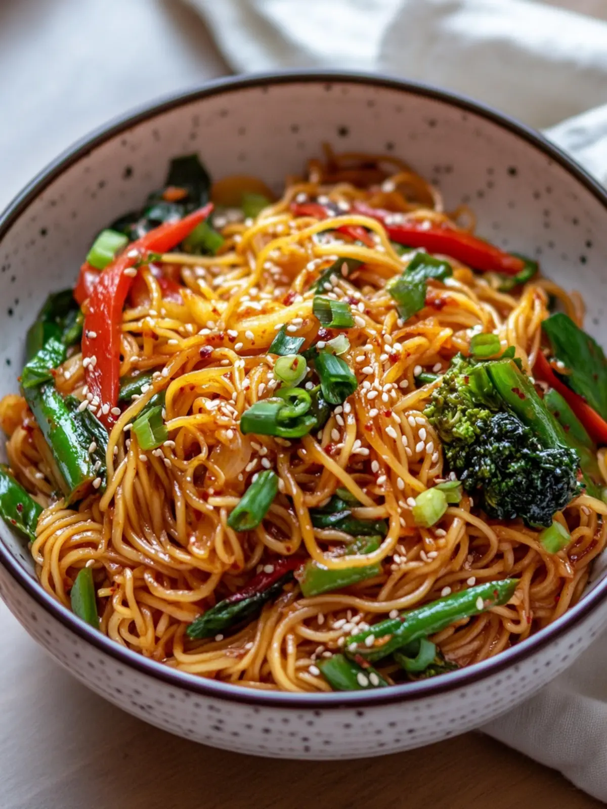 Korean-Style Spicy Garlic Noodle Stir-Fry with Veggies Bliss 4 Korean-Style Spicy Garlic Noodle Stir-Fry with Veggies