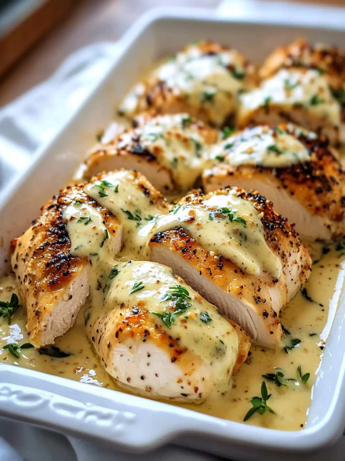 Baked Caesar Chicken with Creamy Parmesan Sauce Delight 3 BAKED CAESAR CHICKEN WITH CREAMY PARMESAN SAUCE