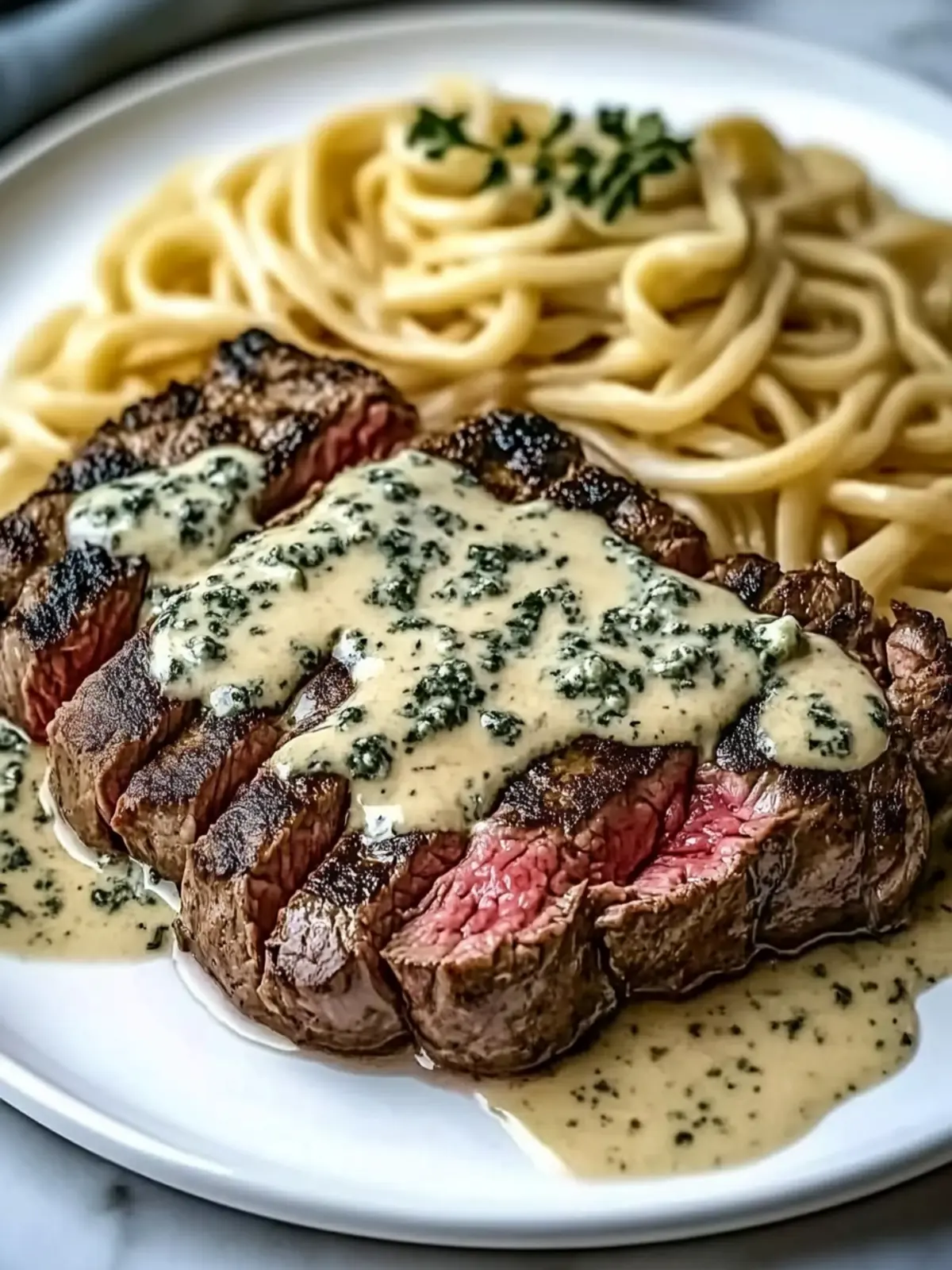 Succulent Pan-Seared New York Strip Steak with Gorgonzola Sauce Made Easy 2 Succulent Pan-Seared New York Strip Steak with Gorgonzola Sauce
