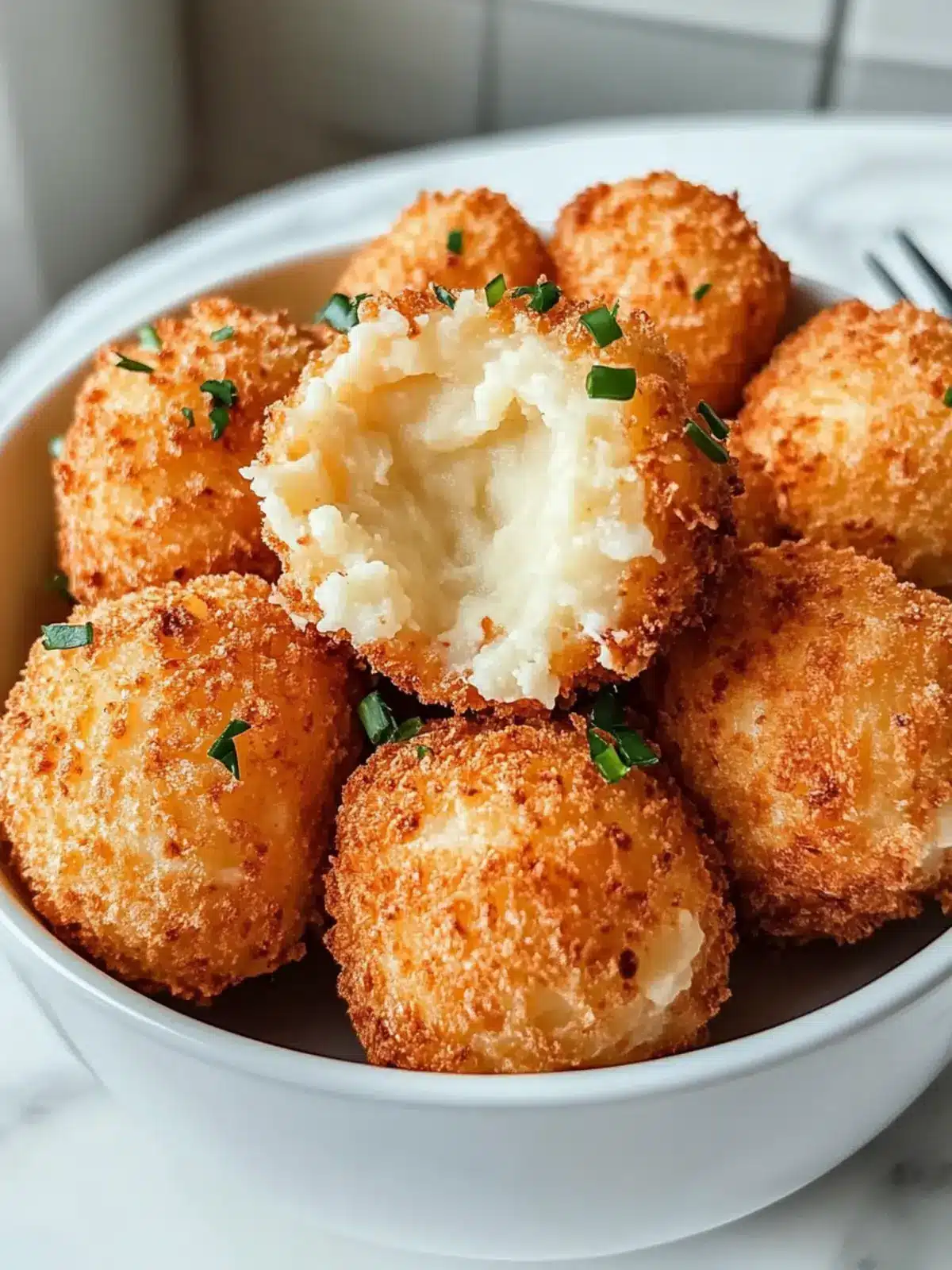 Air Fryer Cheesy Mashed Potato Balls
