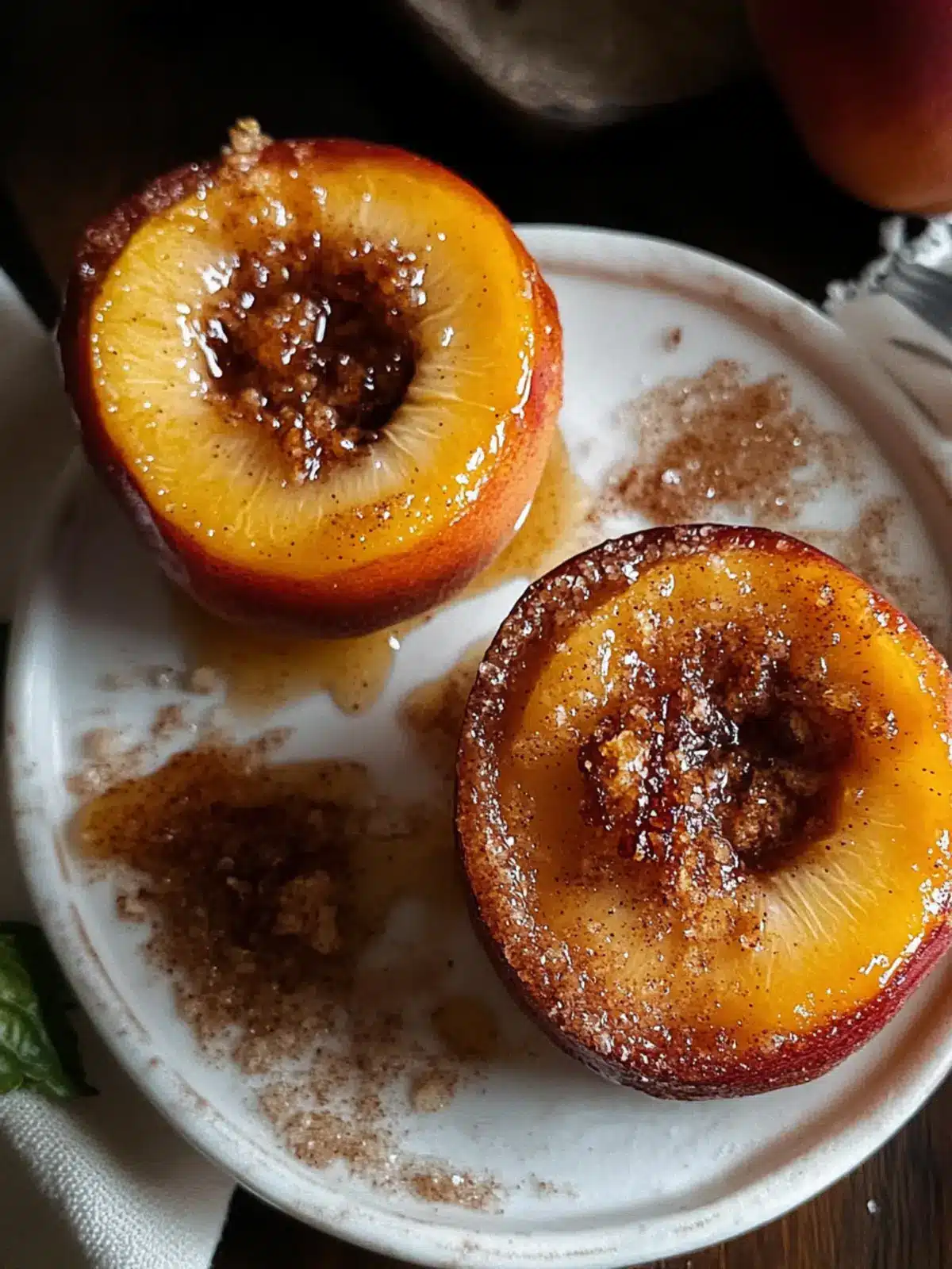 Divine Brown Sugar Cinnamon Baked Peaches