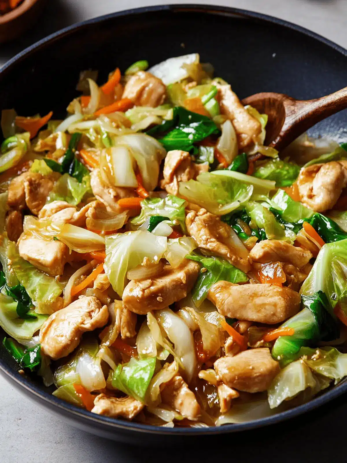 Tender and Juicy Chicken Stir Fry with Cabbage