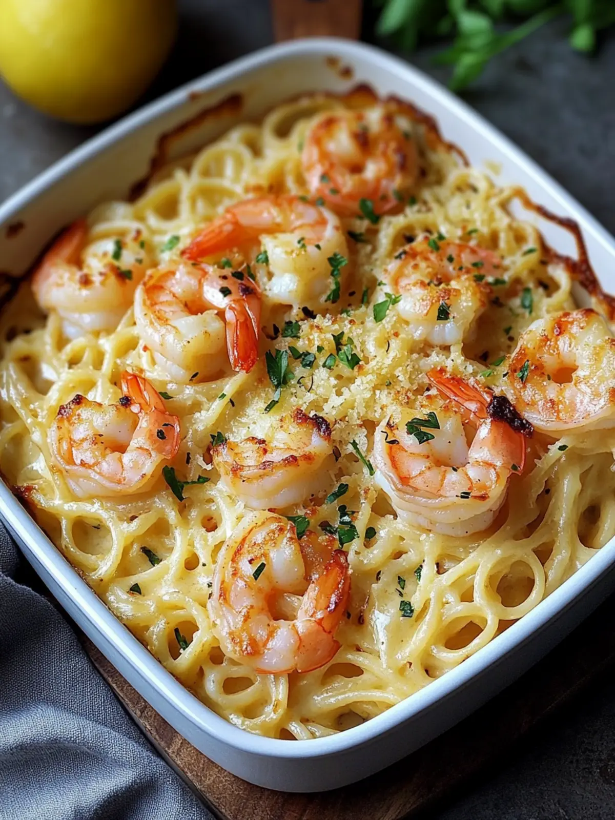 Mouthwatering Shrimp Scampi Pasta Bake Recipe for Cozy Nights 2 Shrimp Scampi Pasta Bake Recipe