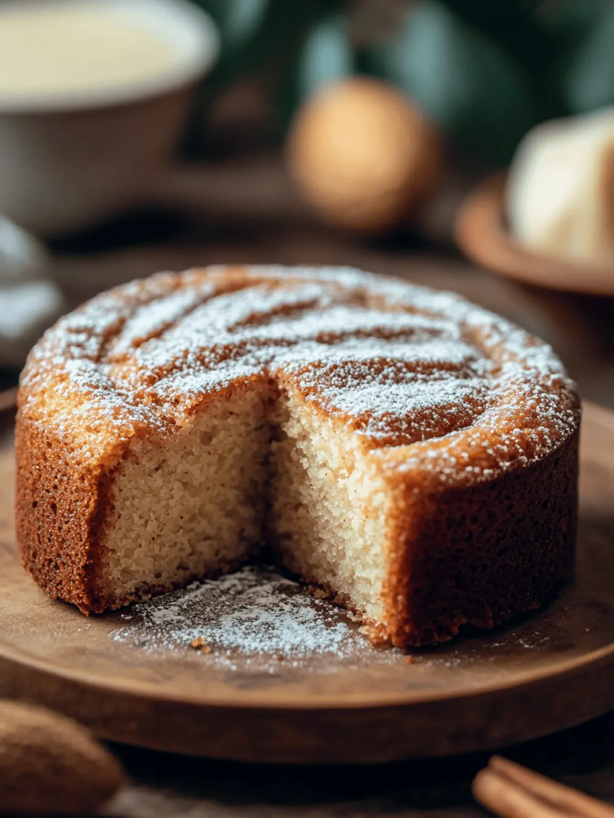 ALMOND FLOUR CINNAMON YOGURT CAKE   MOIST, LIGHT & GENTLY SPICED!